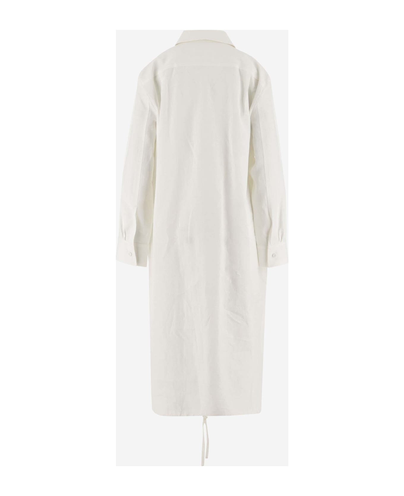 Jil Sander Linen Chemisier Dress - White ワンピース＆ドレス