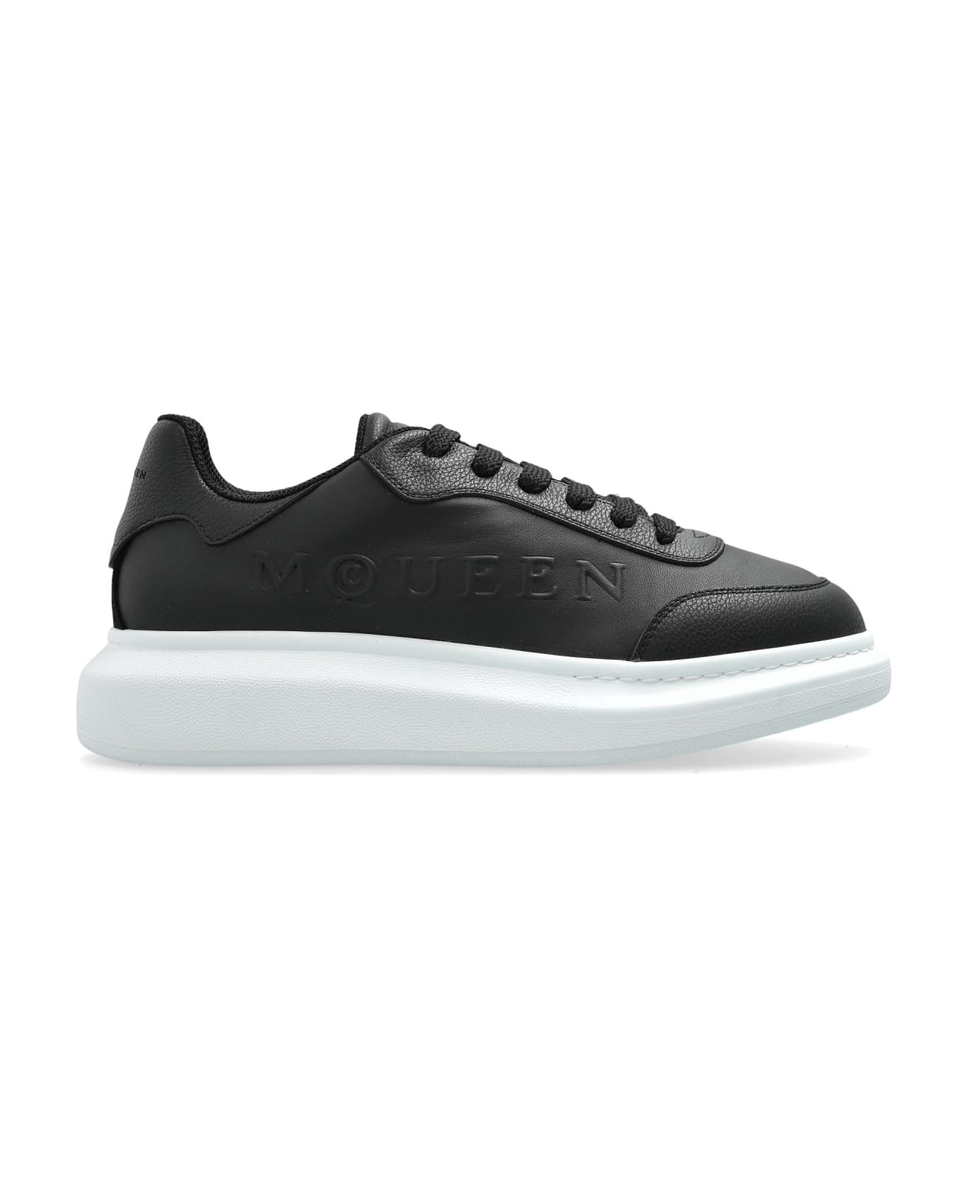 Alexander McQueen Leather Sports Shoes - BLACK