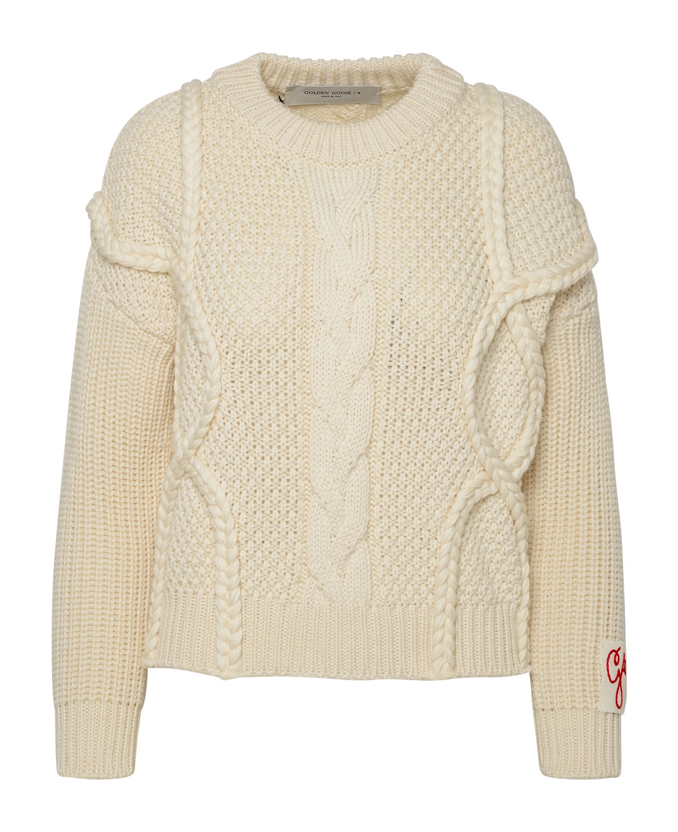 Golden Goose Round-neck Sweater - Beige ニットウェア