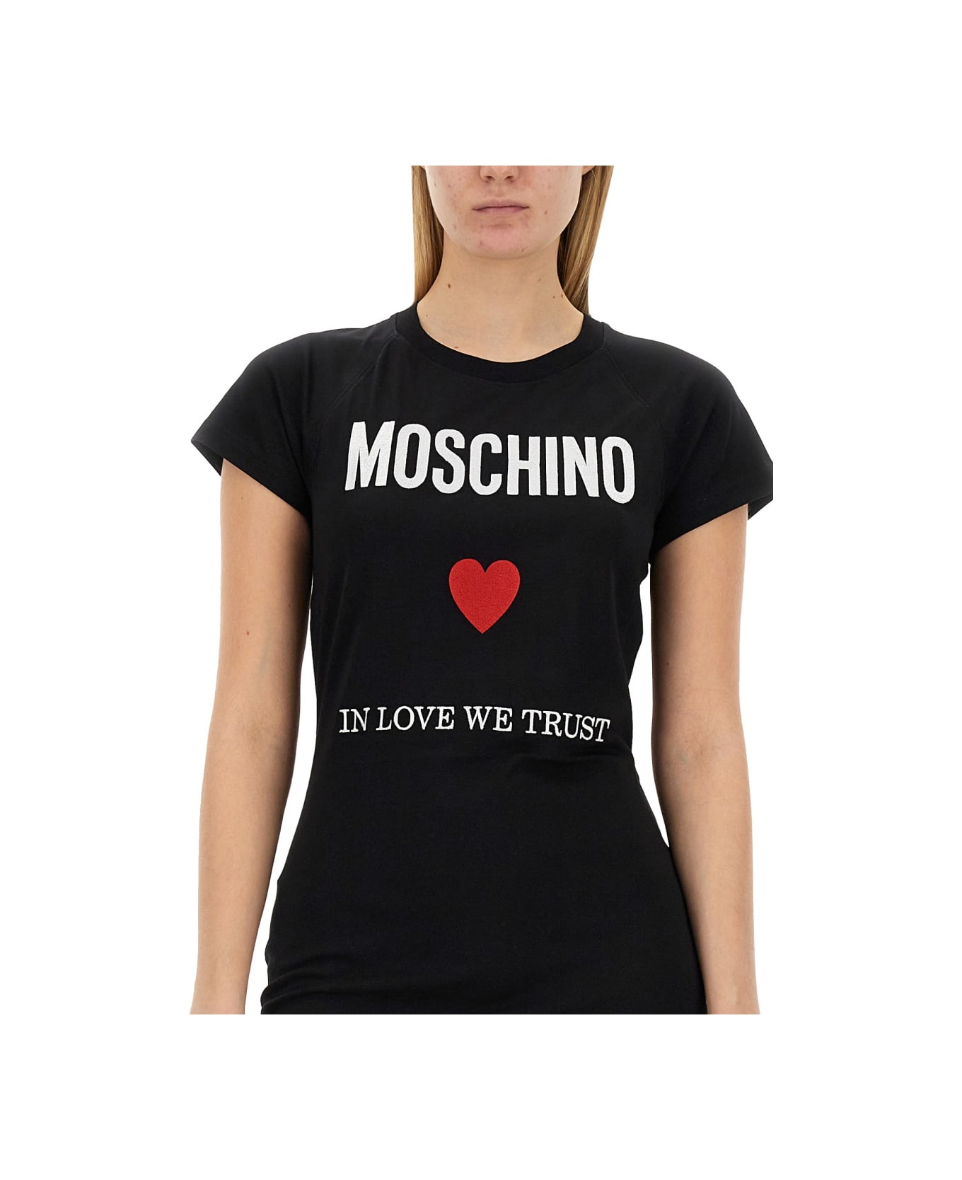 Moschino Dress With Logo - BLACK