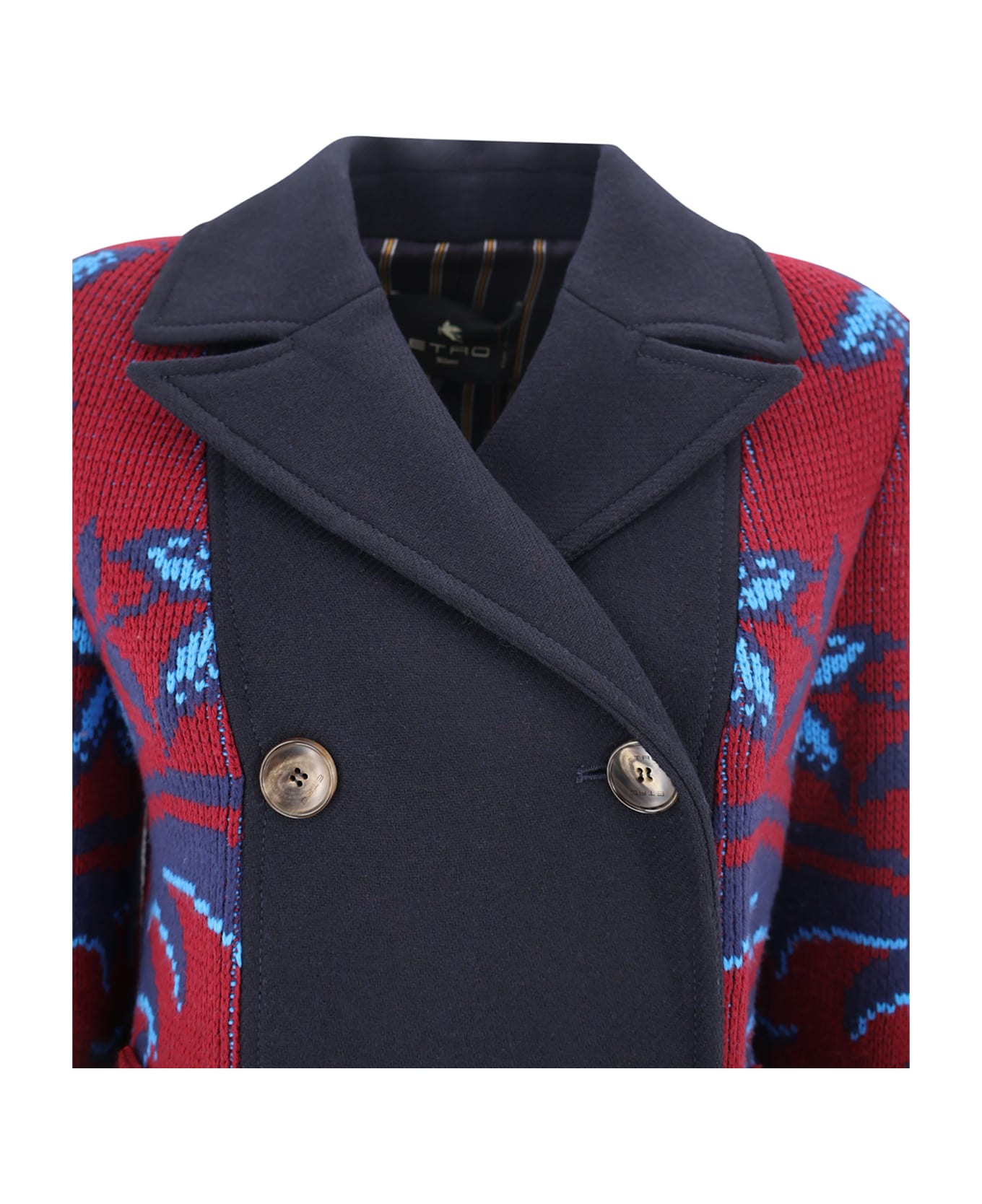 Etro Short Coat Paisley Print