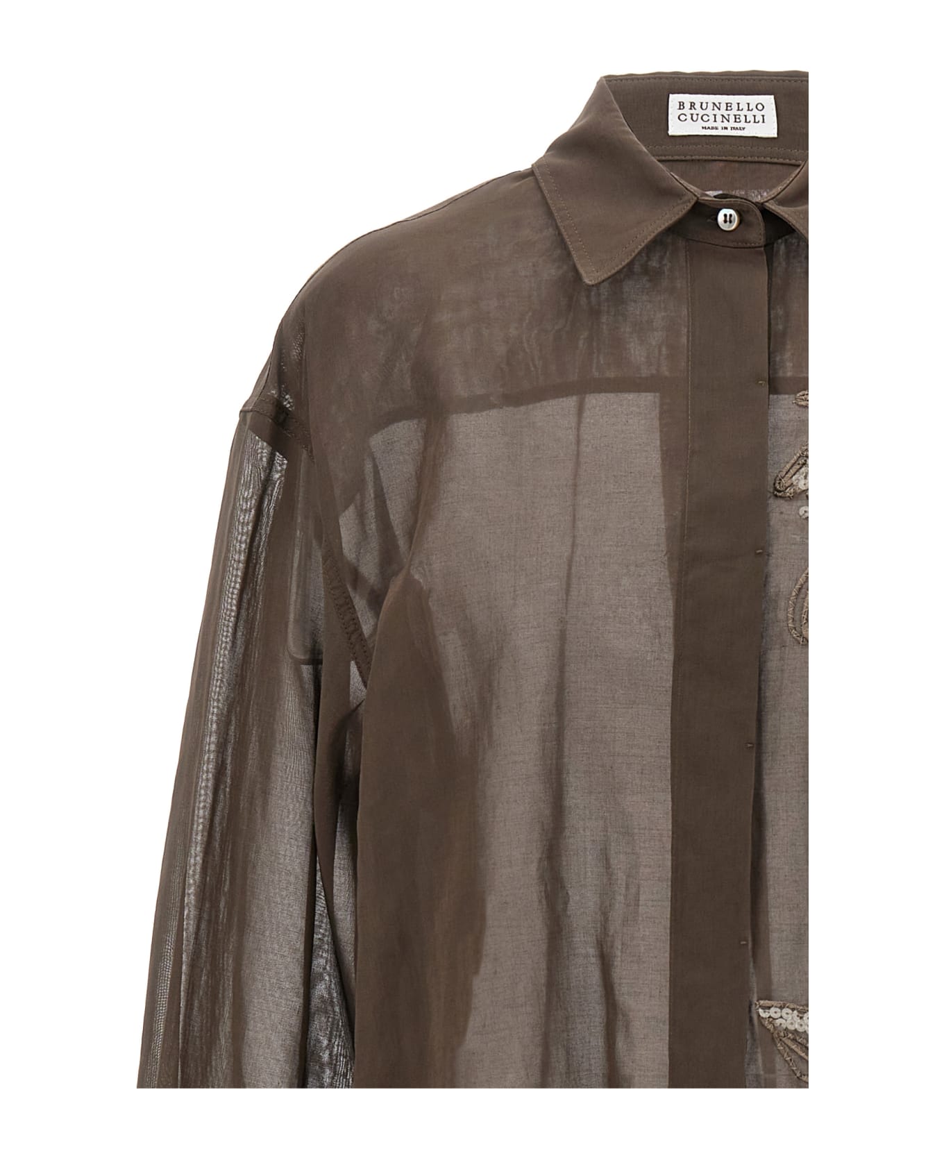 Brunello Cucinelli Embroidery Shirt - Brown シャツ