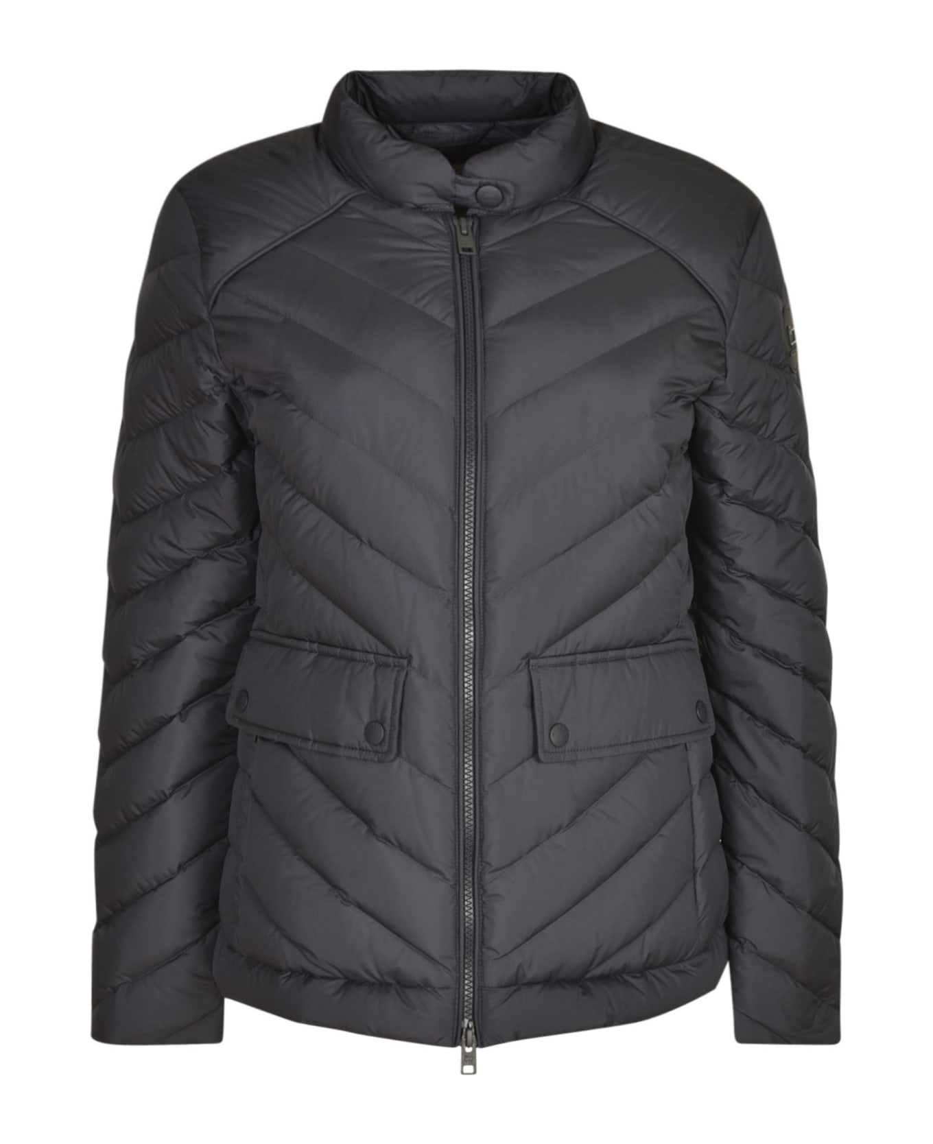 Woolrich Quilted Zipped Down Jacket - Blue