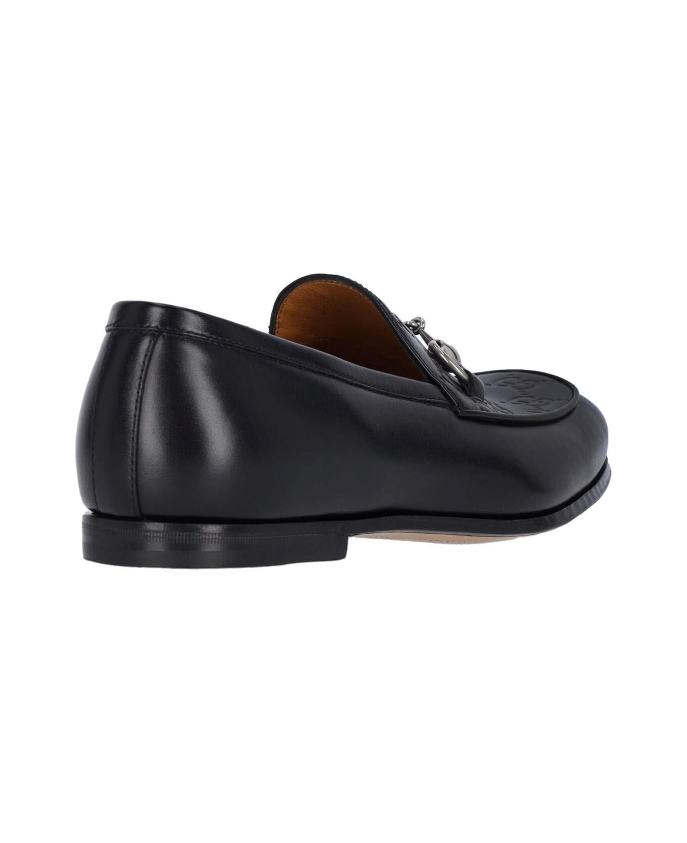 Gucci Loafers With Clamp - Black