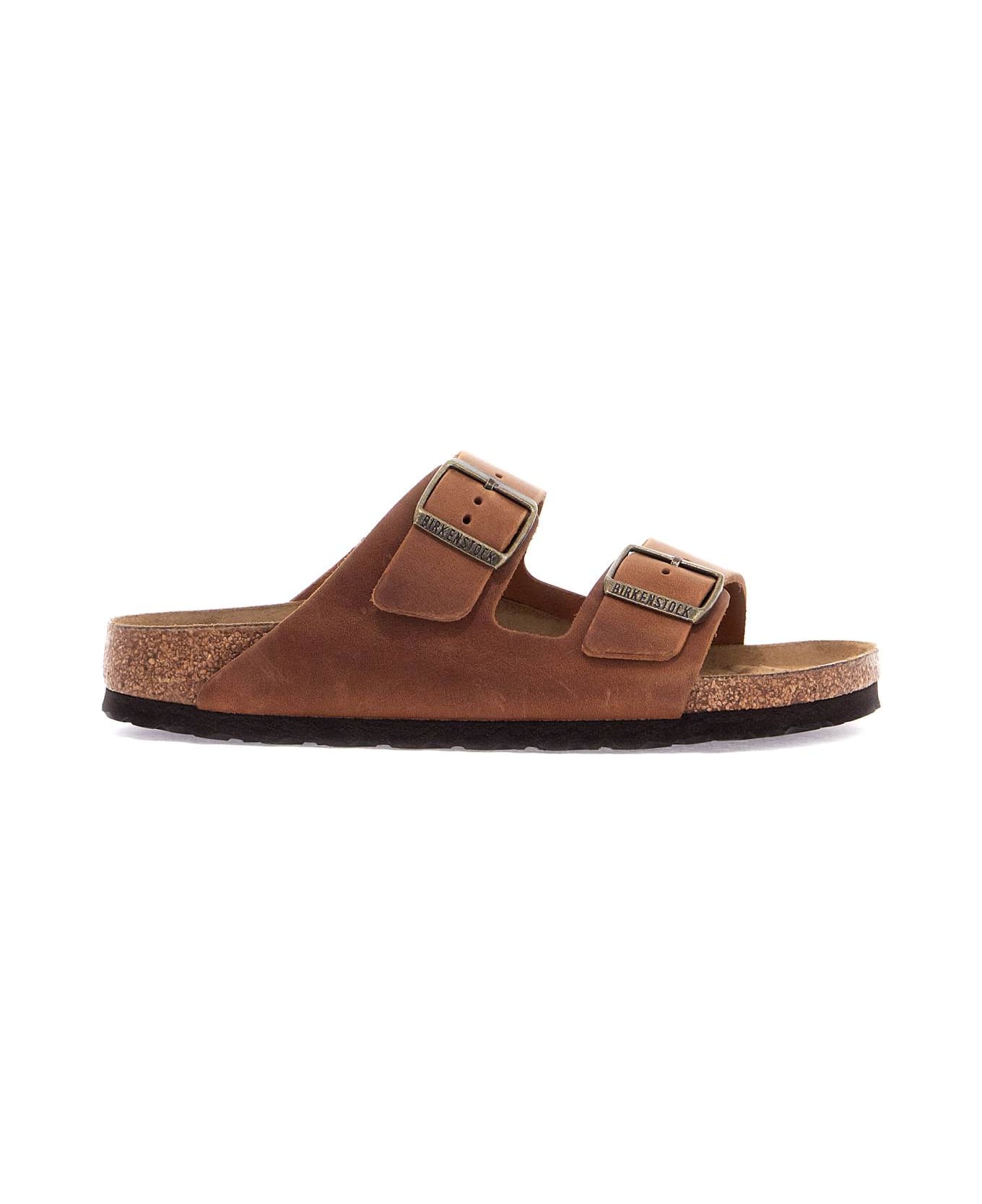 スリッポン BIRKENSTOCK BISCUIT LEATHER ARIZONA SLIPPERS Birkenstock Biscuit Leather Arizona Slippers | italist