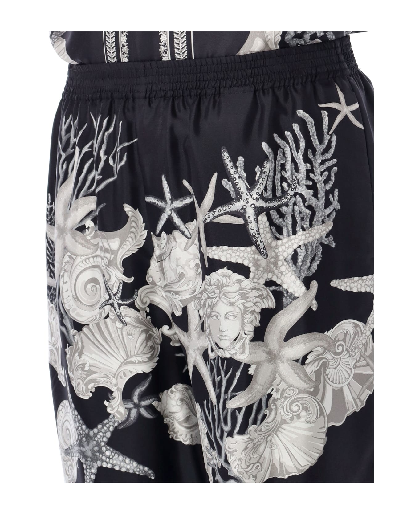 Versace Holiday Print Bermuda - BLACK BONE