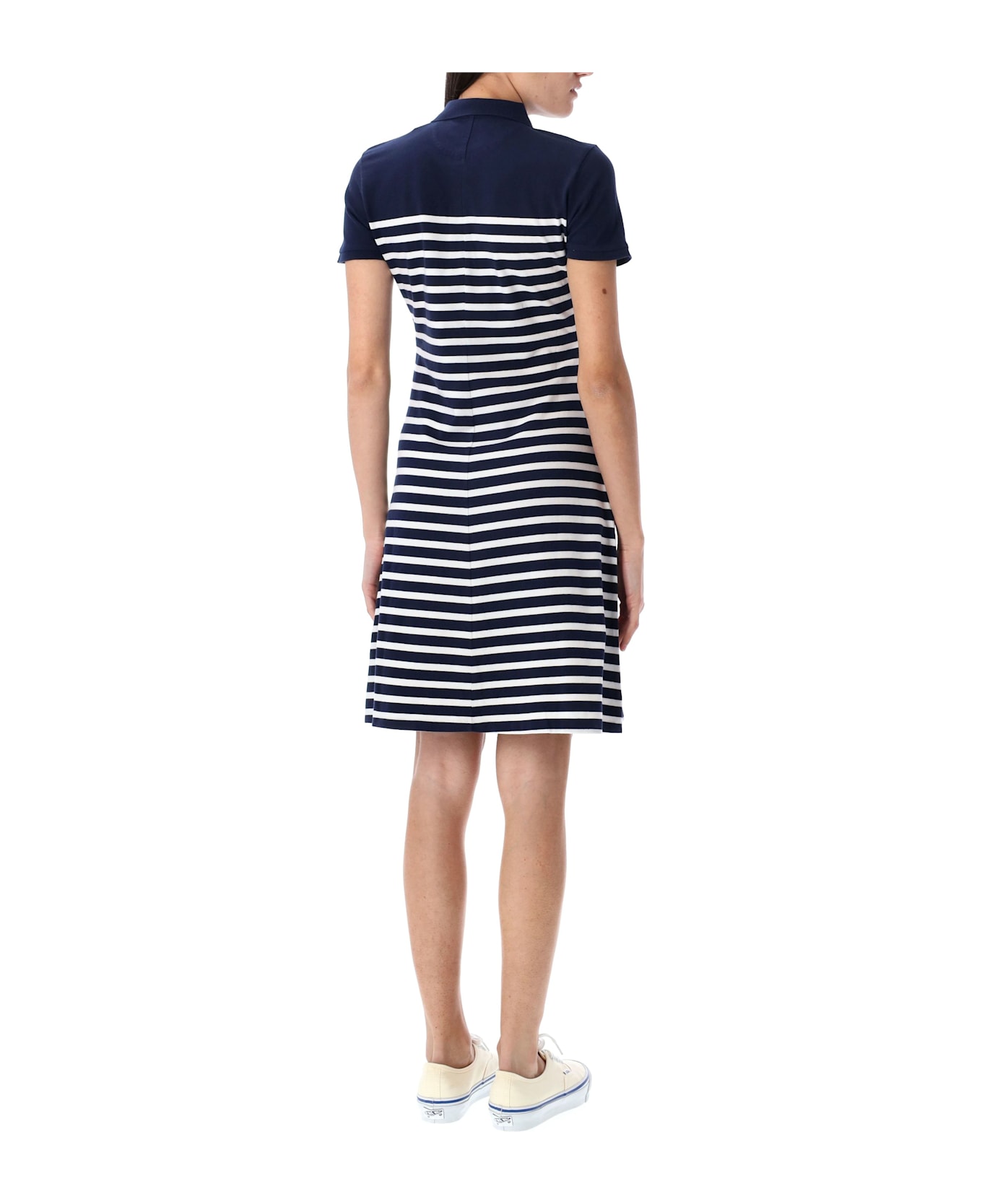 Polo Ralph Lauren Polo Shirt Dress - CRUISE NAVY WHITE
