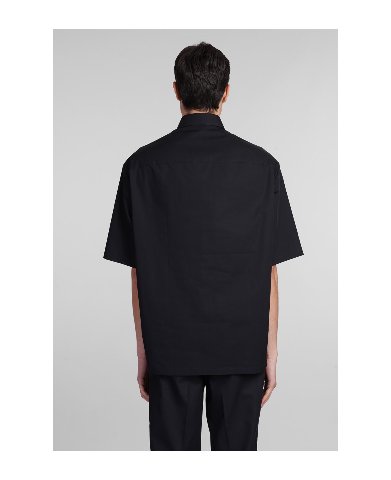 Emporio Armani Shirt In Black Cotton - Nero