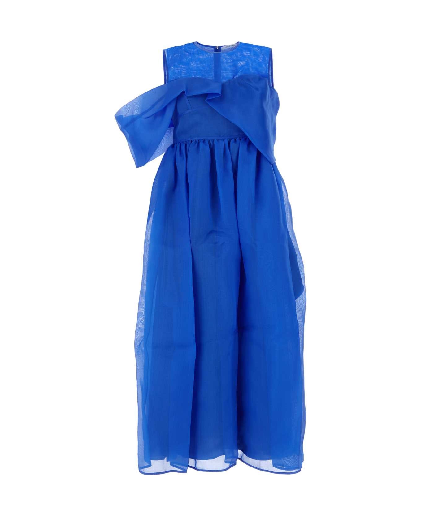 Cecilie Bahnsen Electric Blue Silk Sidney Dress - AZURE ワンピース＆ドレス