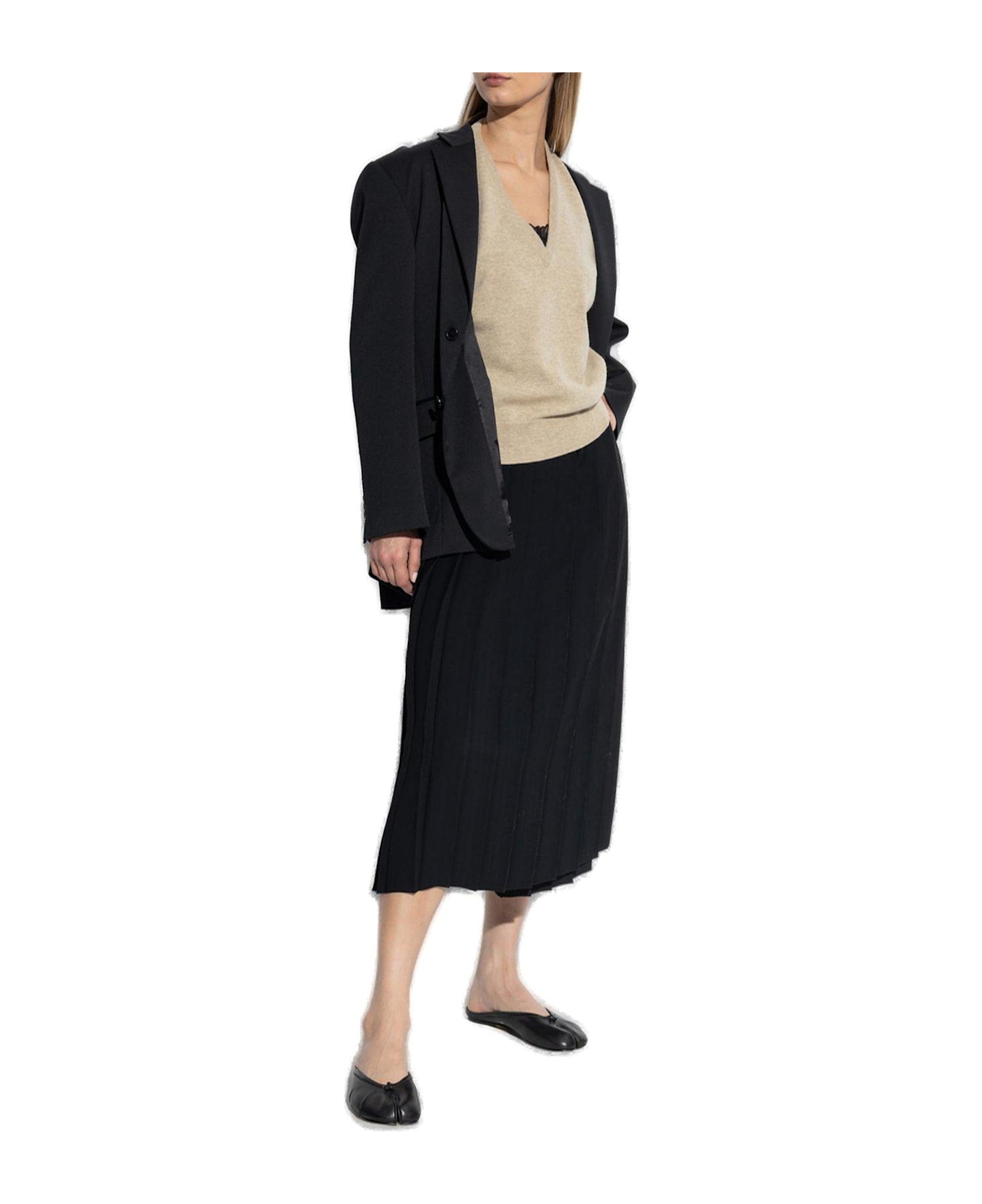 Maison Margiela V-neck Knitted Vest - Brown