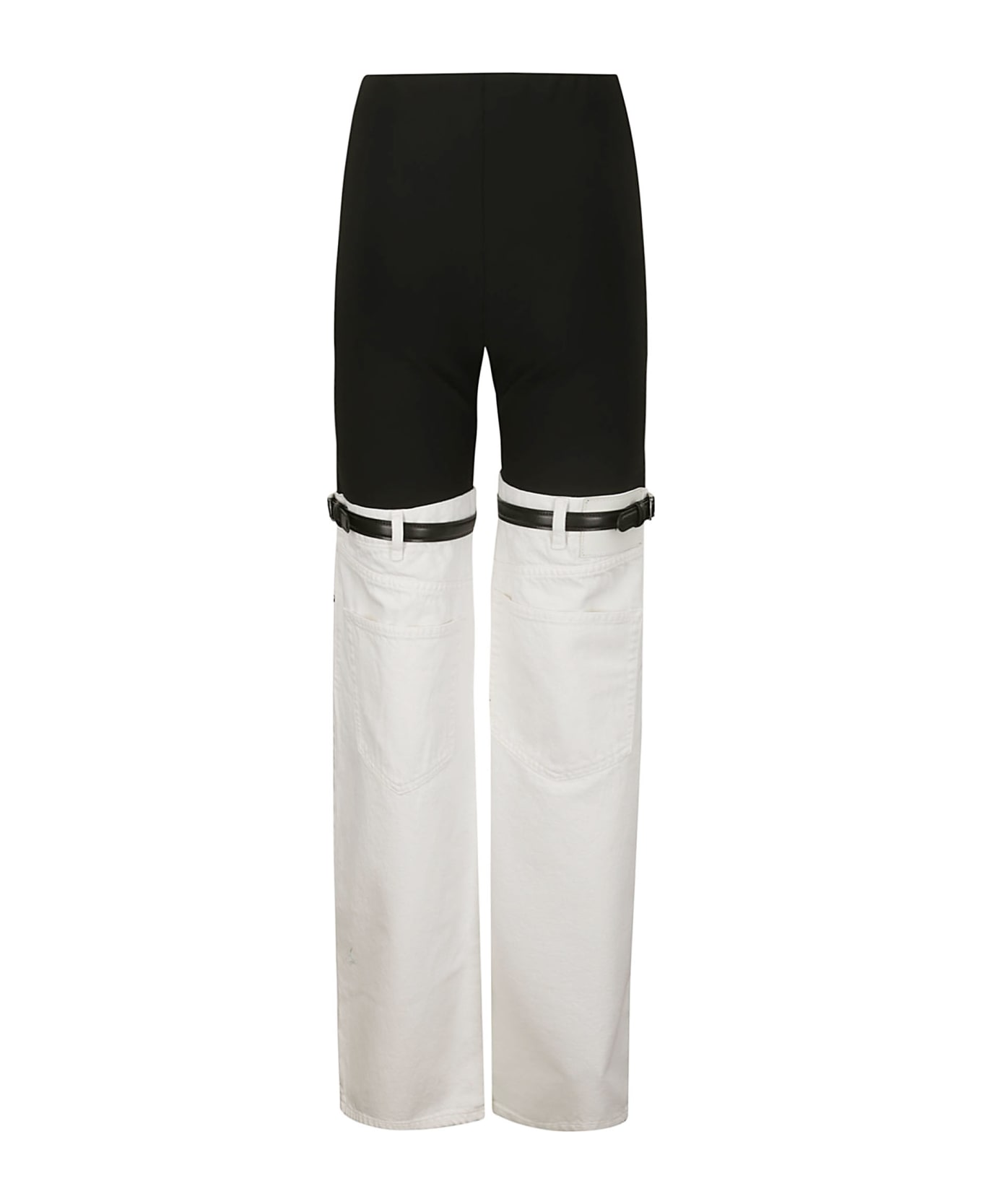 Coperni Hybrid Denim Trousers - BLACK-WHITE