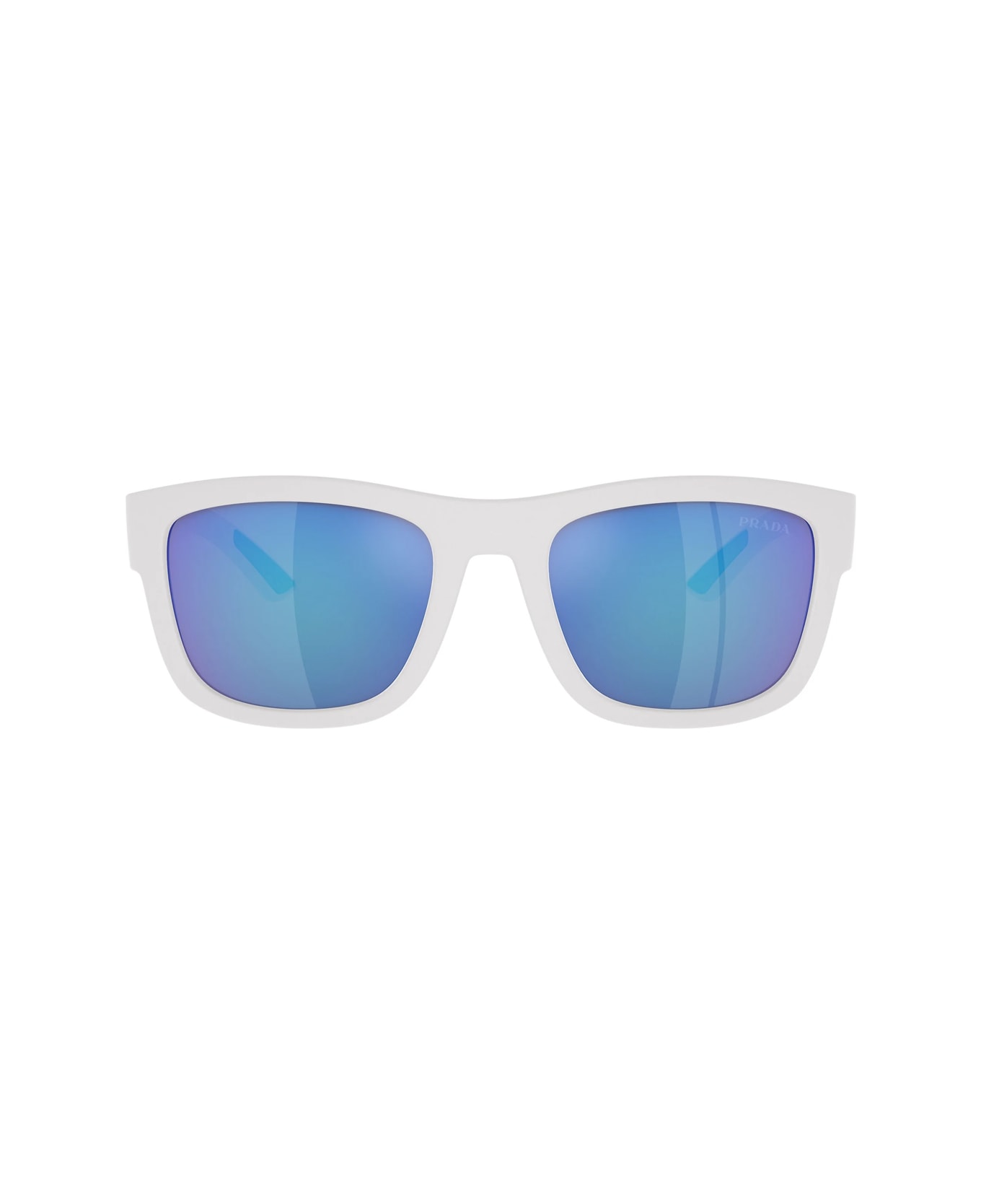 Prada Linea Rossa Ps01zs Active Twk08r Bianco Effetto Gommato Sunglasses - Bianco
