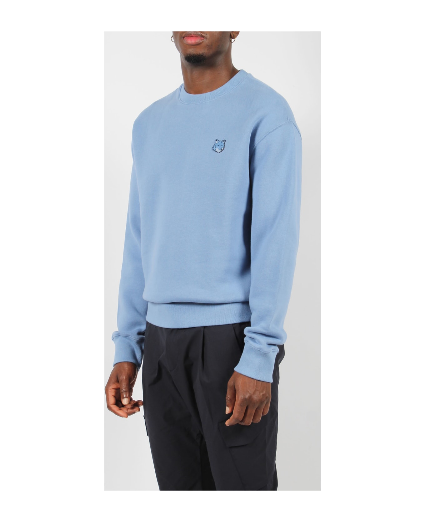 Maison Kitsuné Bold Fox Head Patch Sweatshirt - Blue