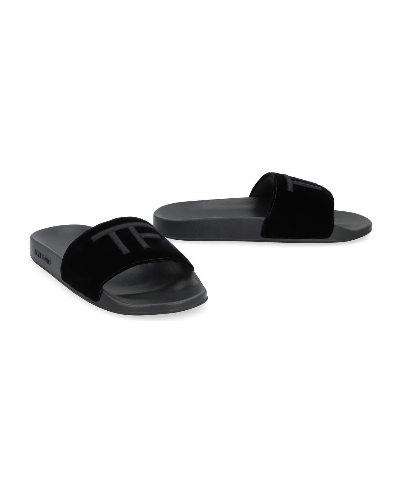Tom Ford Harris Velvet Sandals - black