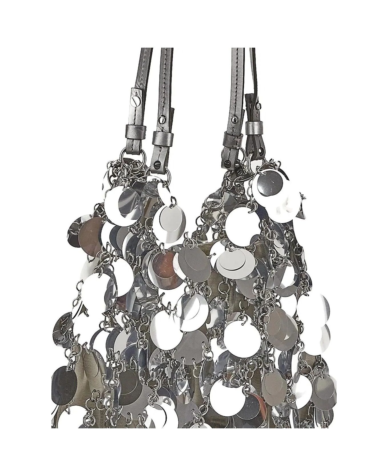 Paco Rabanne Sparkle Discs Bag - ARGENTO