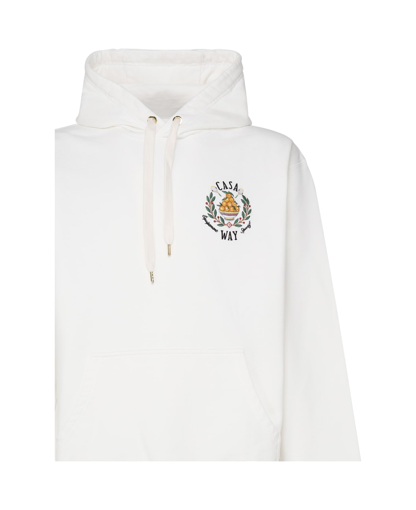 Casablanca Casa Way Hooded Sweatshirt In Cotton - White ニットウェア