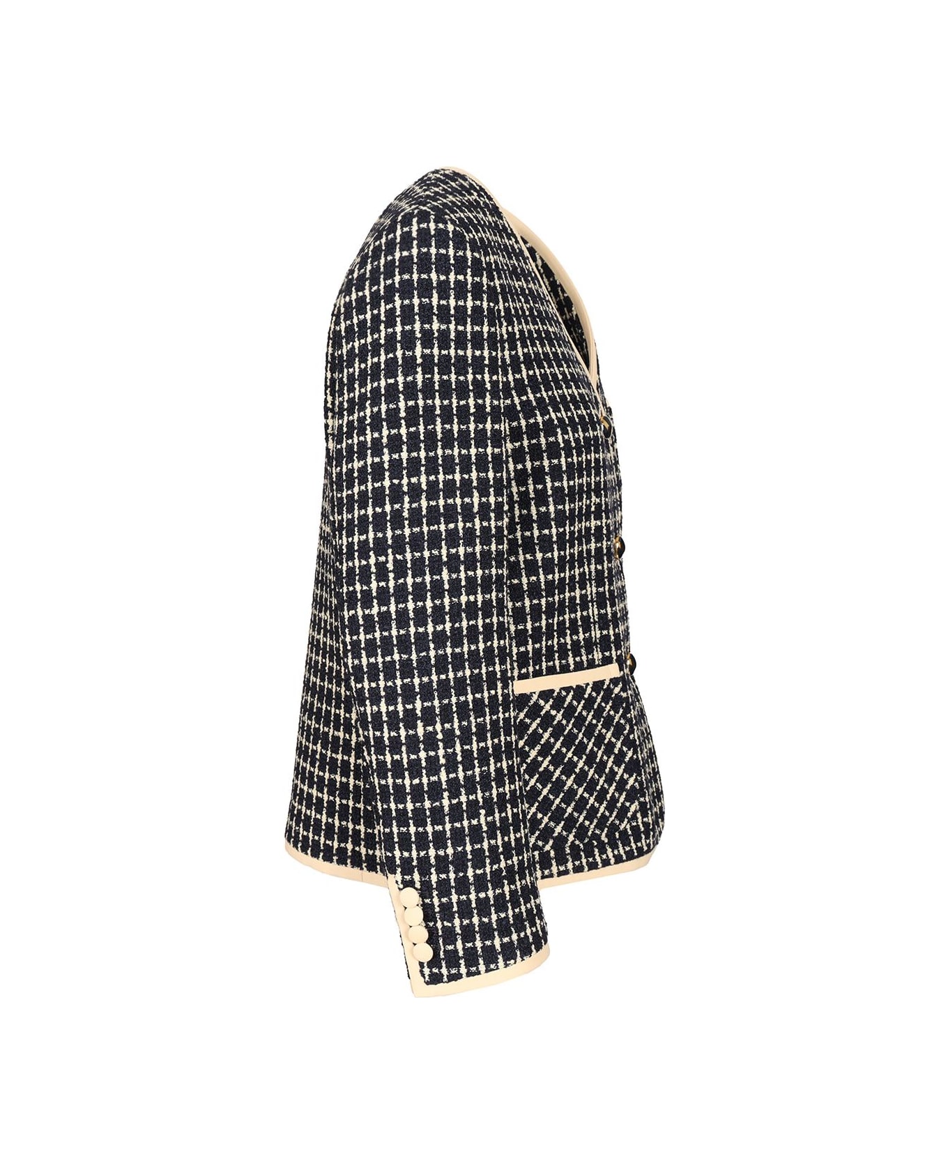 Valentino Garavani Bouclé Jacket - NAVY/AVORIO