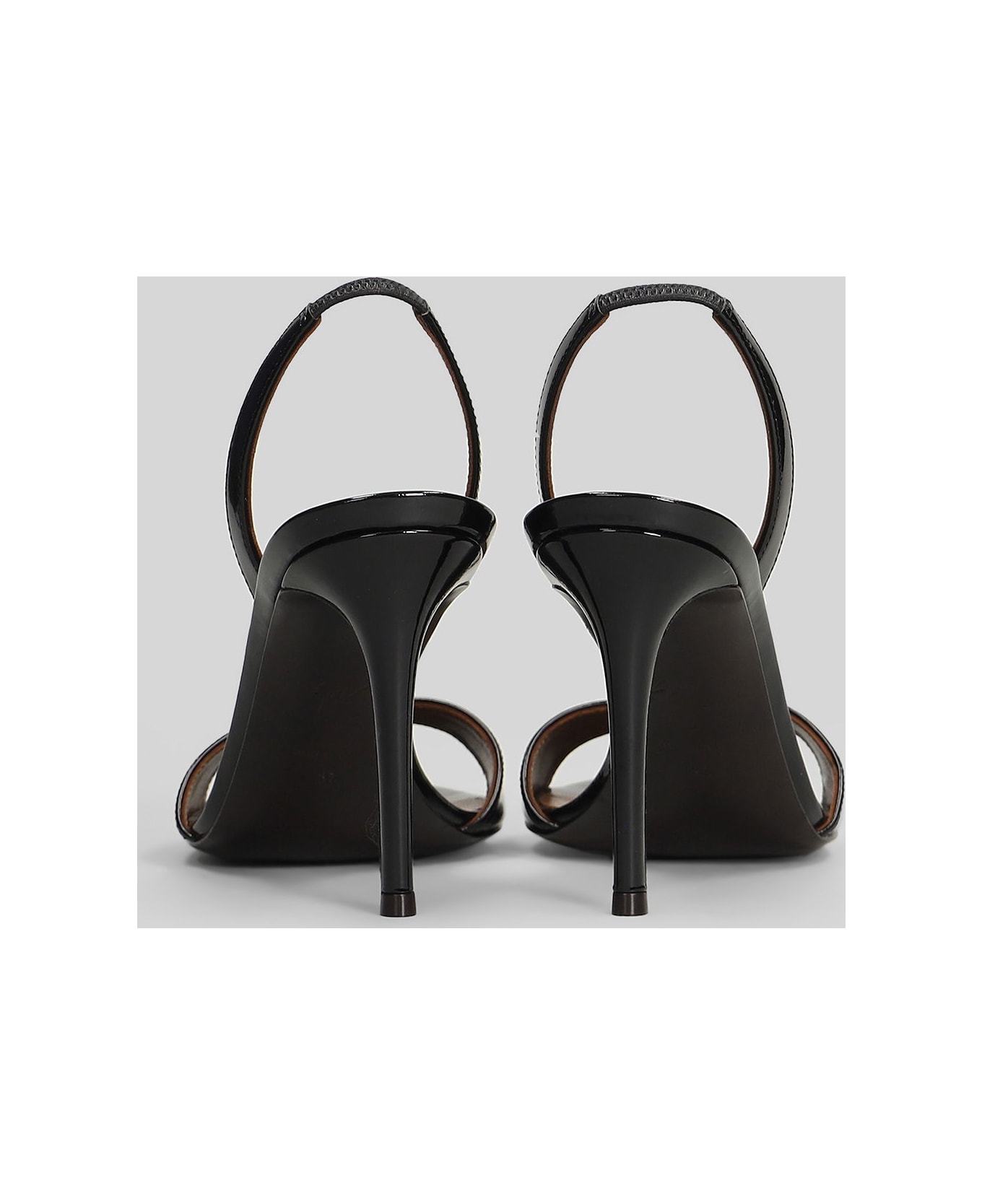 Giuseppe Zanotti Lilibeth 90 Sandals In Black Patent Leather - black