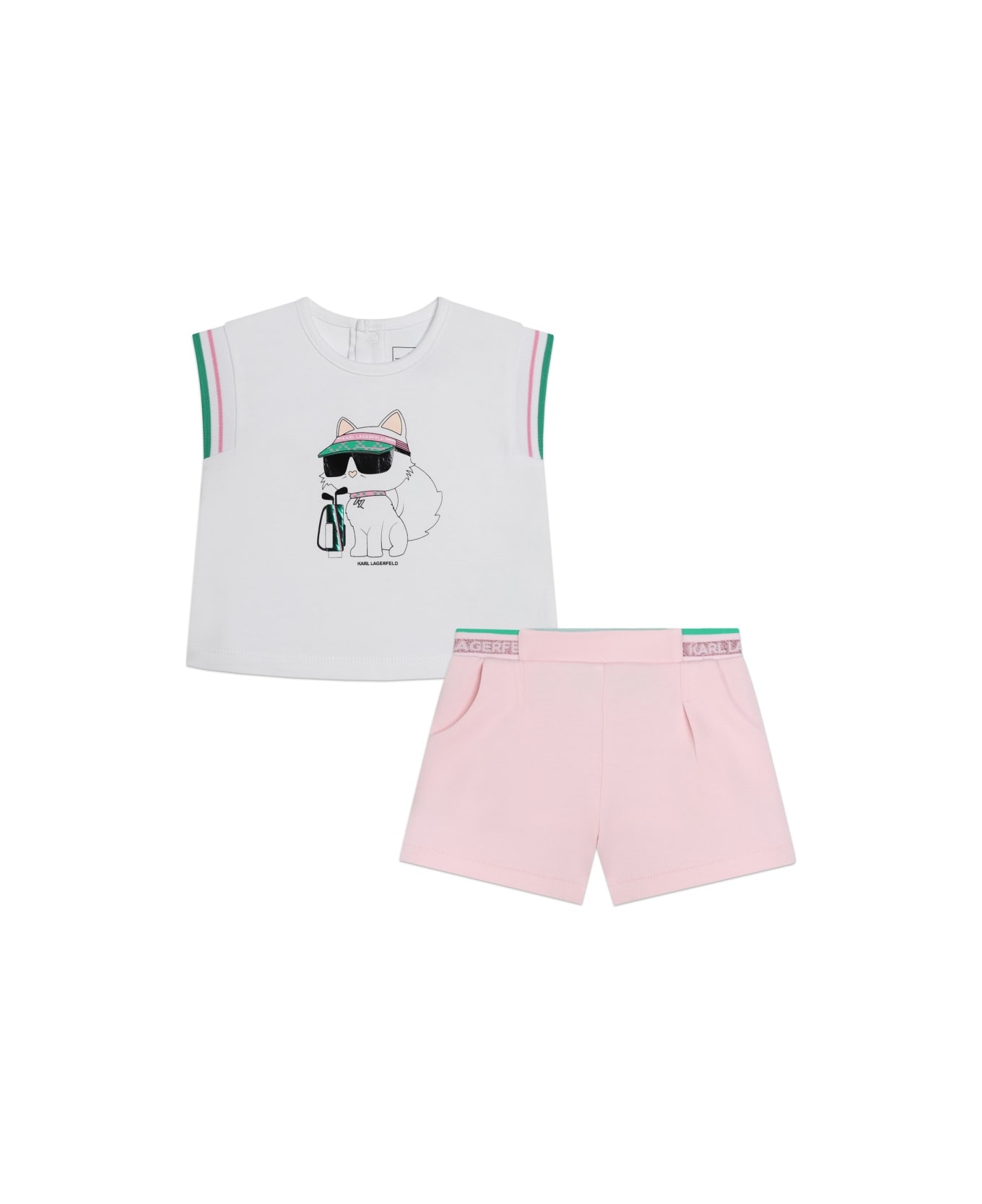 Karl Lagerfeld Tee Shirt+short - WHITE