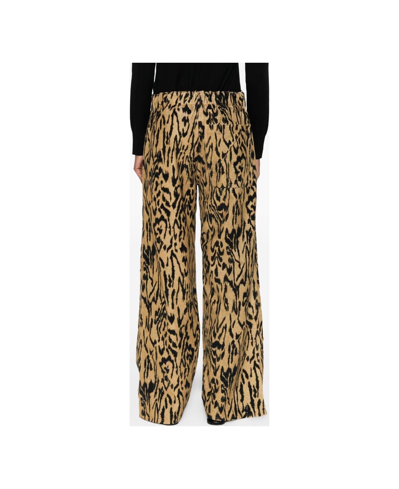 Forte_Forte Jacquard Velvet Trousers - Brown ボトムス