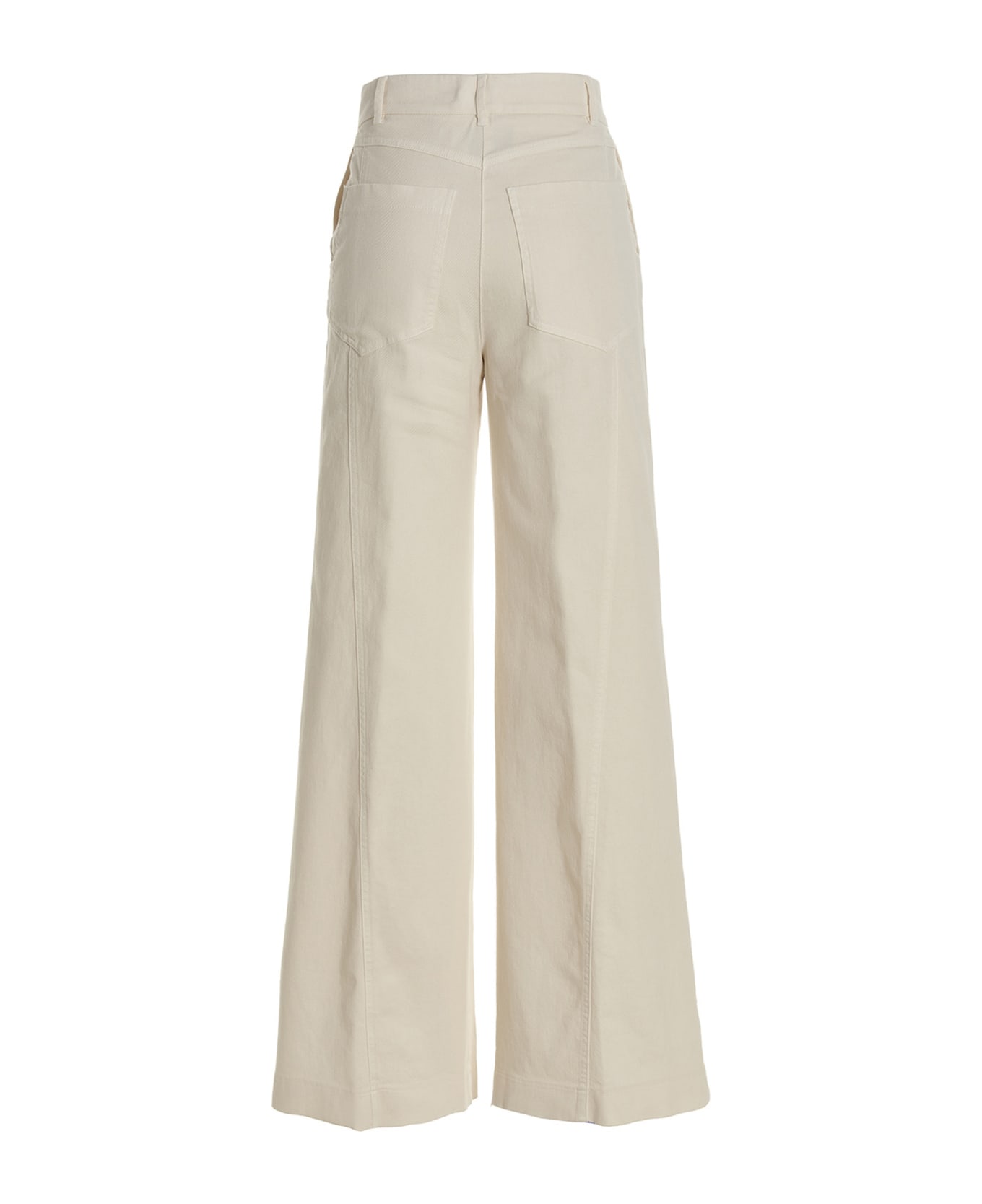 (nude) Wide Leg Jeans - White ボトムス
