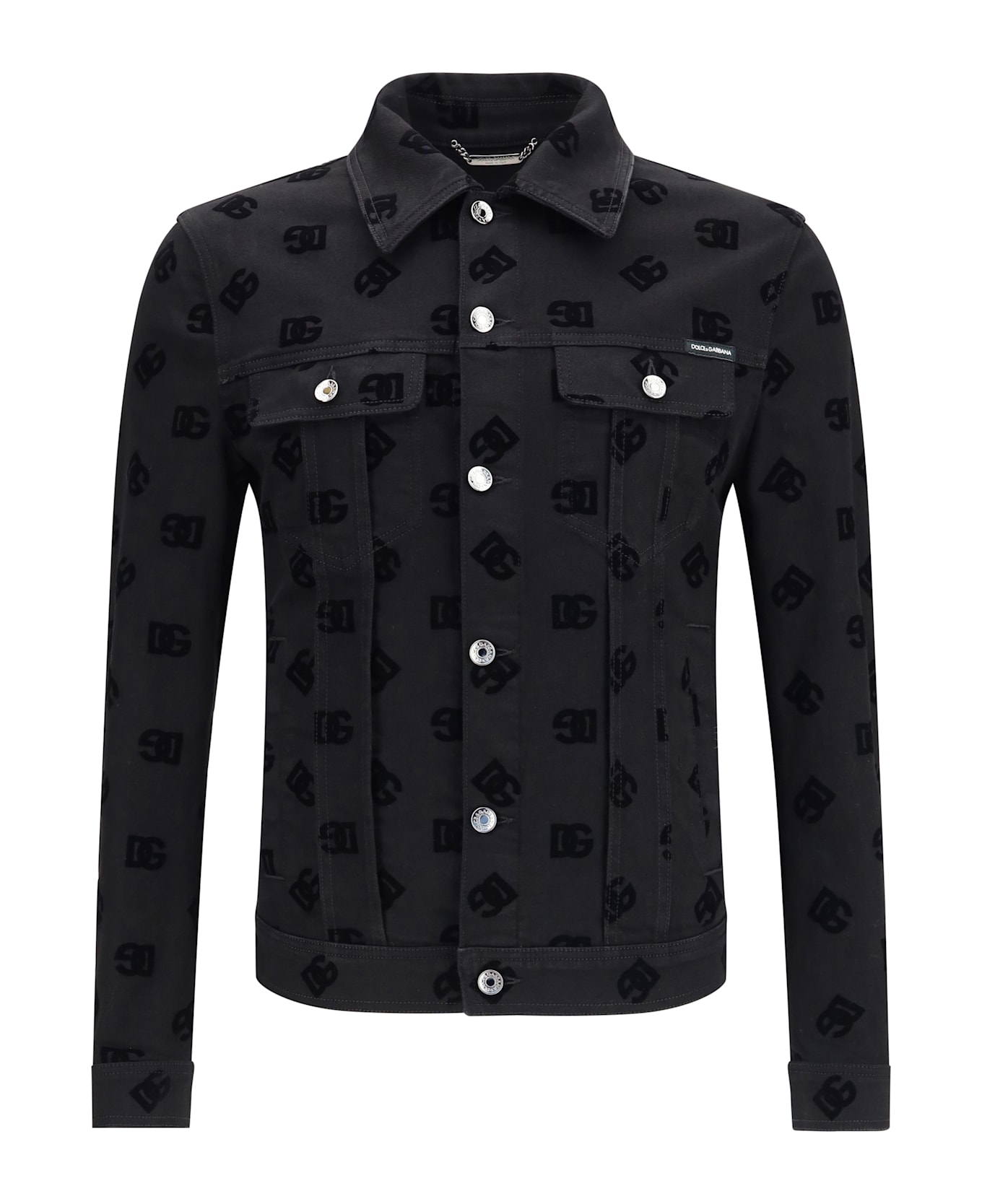 Dolce 
Gabbana Jacquard-logo Denim Jacket