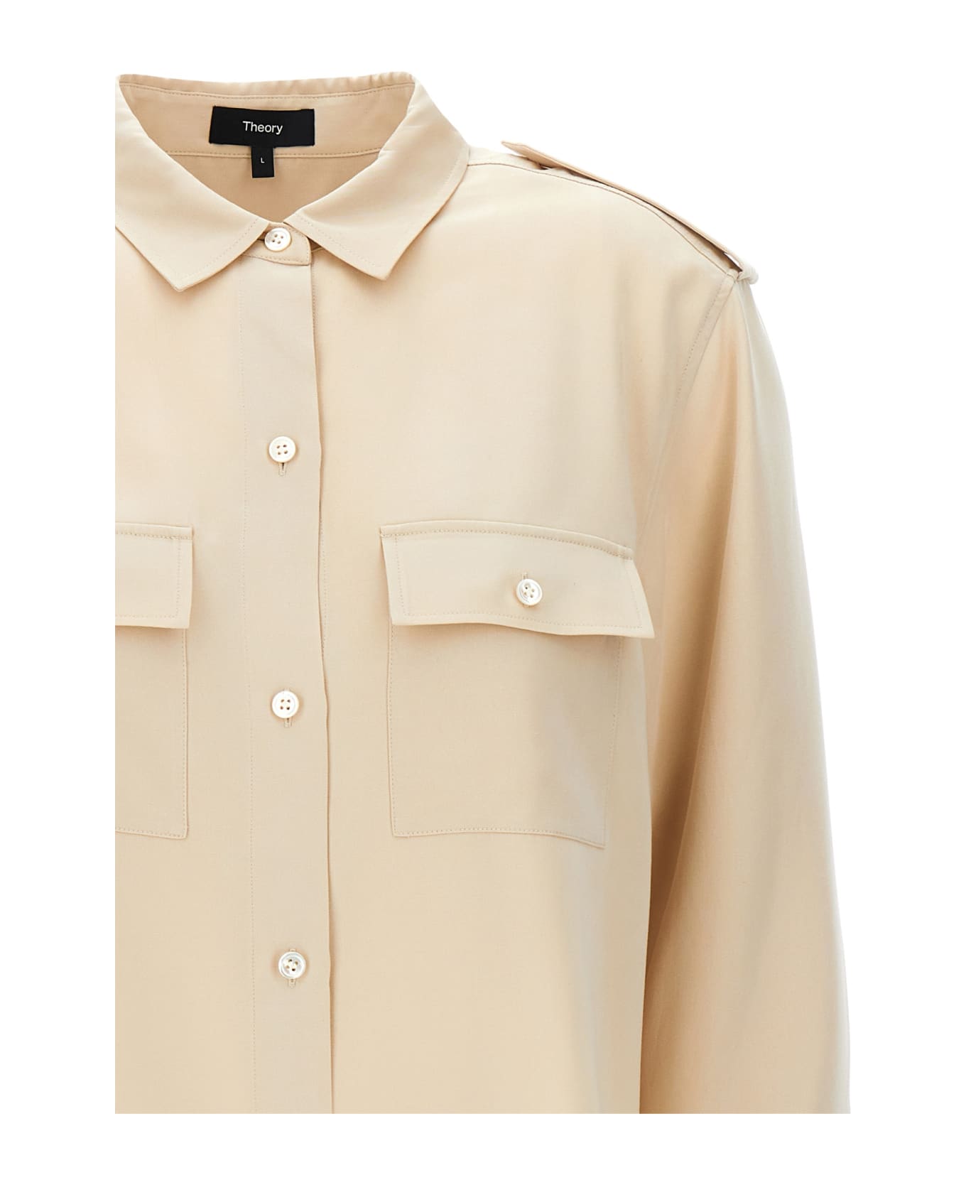Theory Lyoncell Blouse - Beige