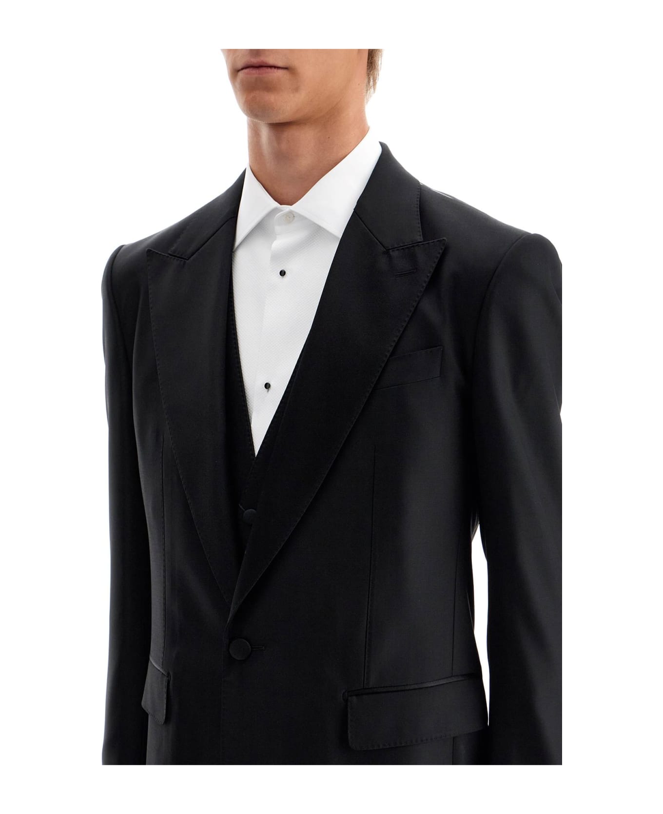 Dolce 
Gabbana Black Wool Blend Suit - NERO