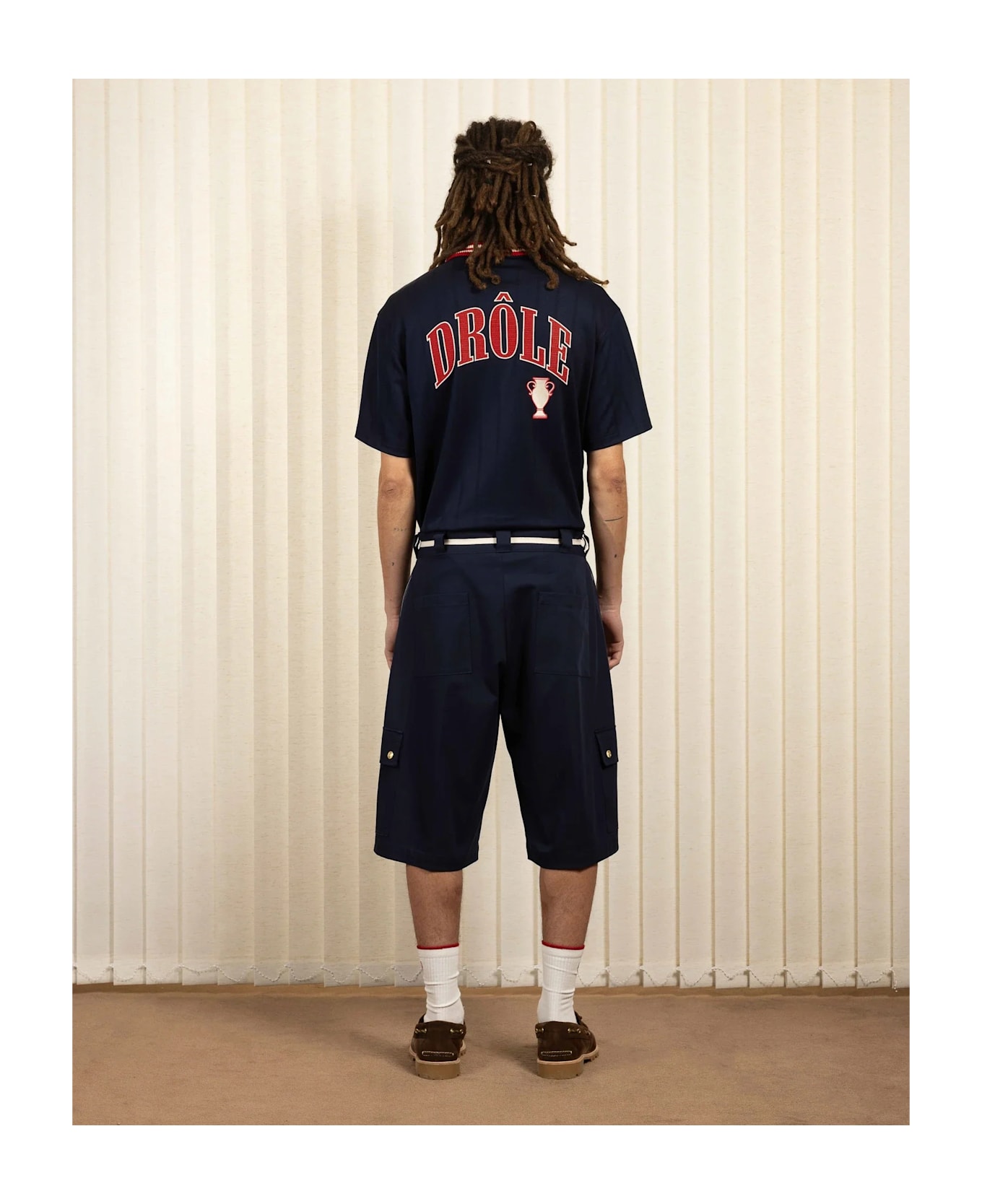 Drôle de Monsieur Le Short Workwear Chevron - Ny Navy