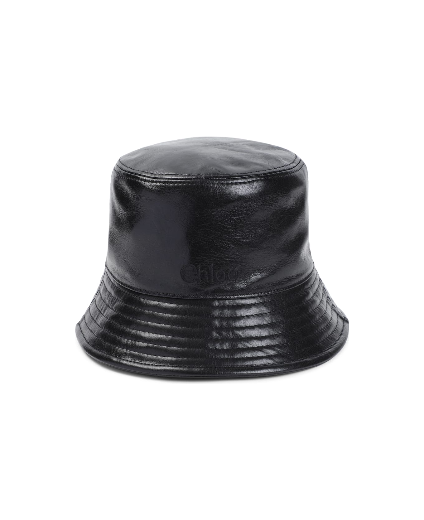 Chloé Leather Bucket Hat - Black