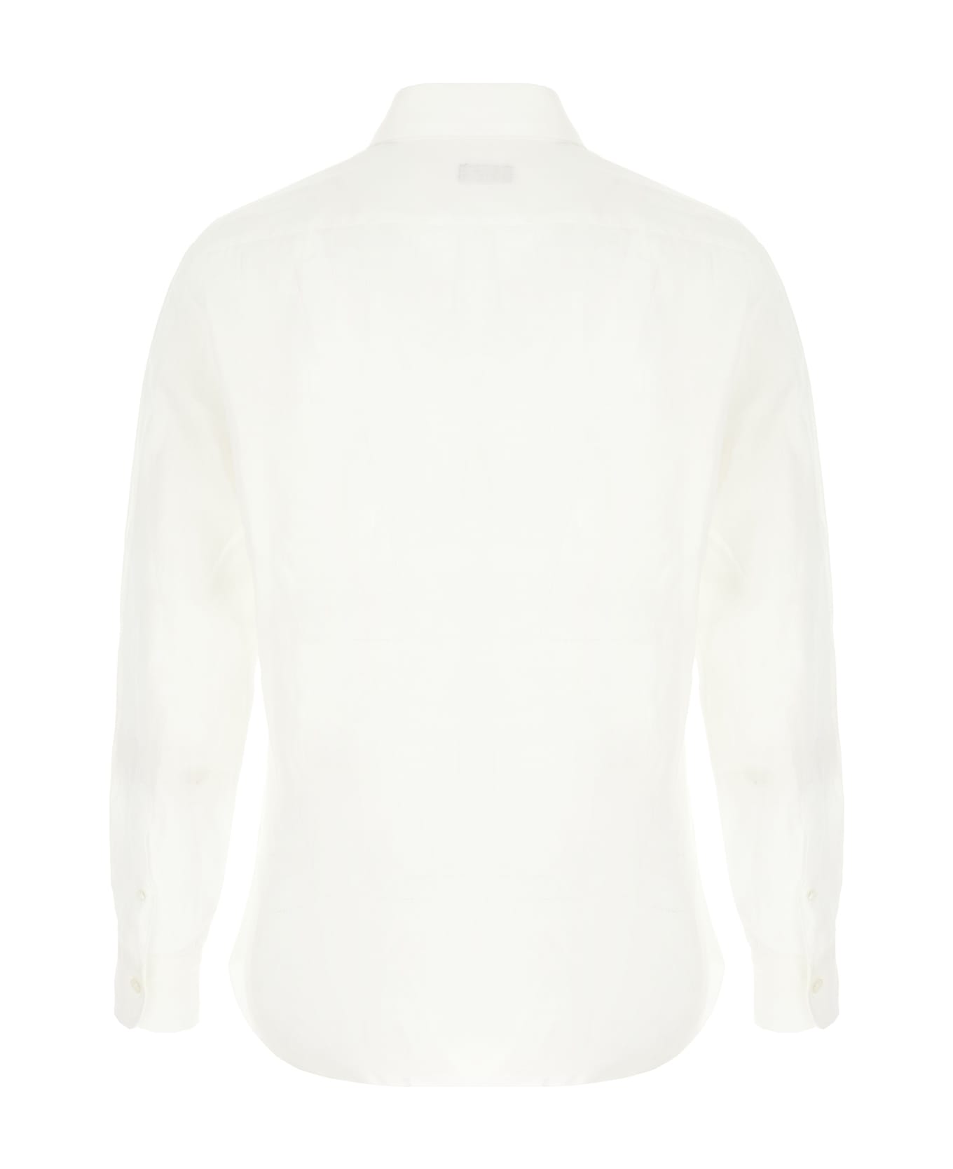 Barba Napoli White Linen Shirt - Bianco