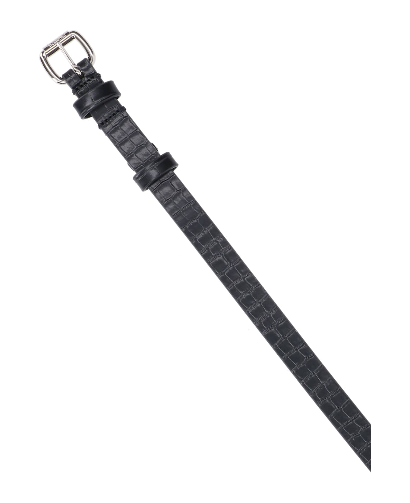 Vivienne Westwood Thin Belt "orb" - Black  