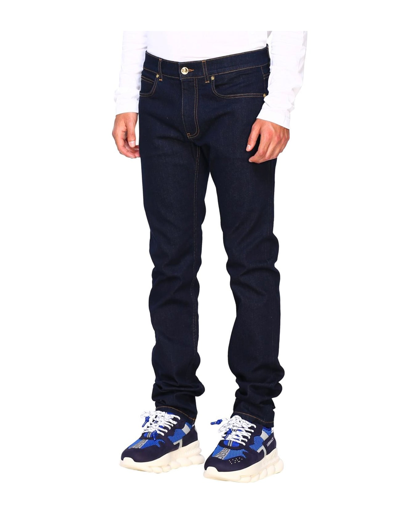 Versace Black Denim Pants main image 1