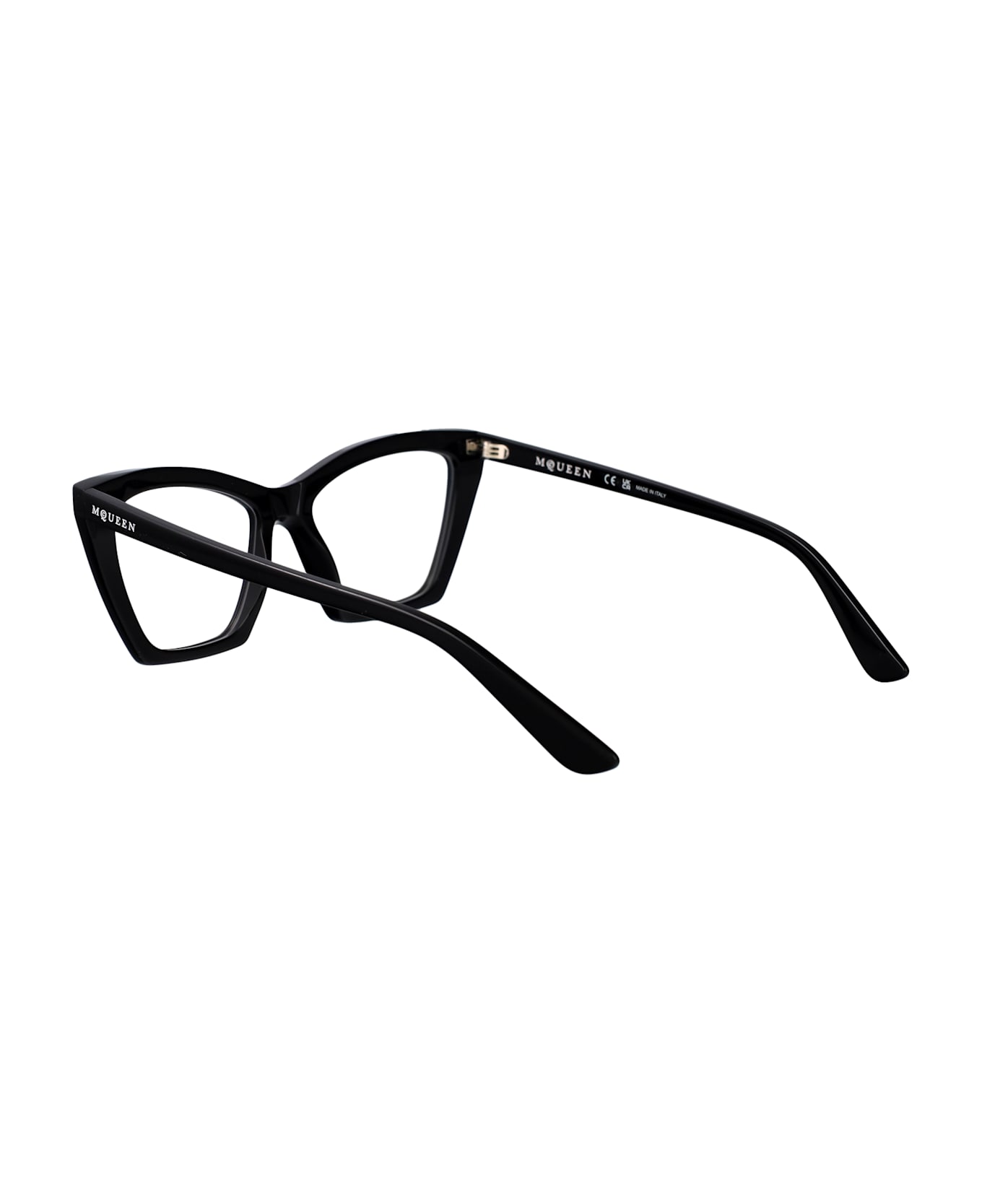 Alexander McQueen Eyewear Am0536o Glasses - BLACK-BLACK-TRANSPARENT