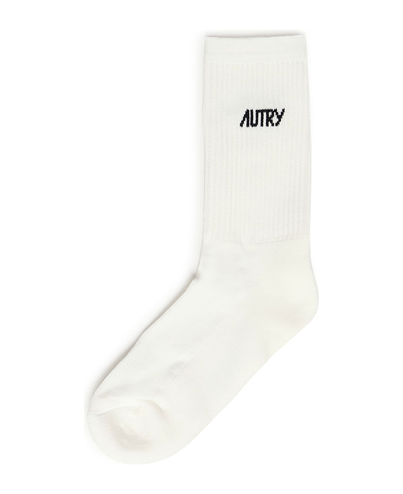 Autry Logo Socks - STARS CREAM/BLUE