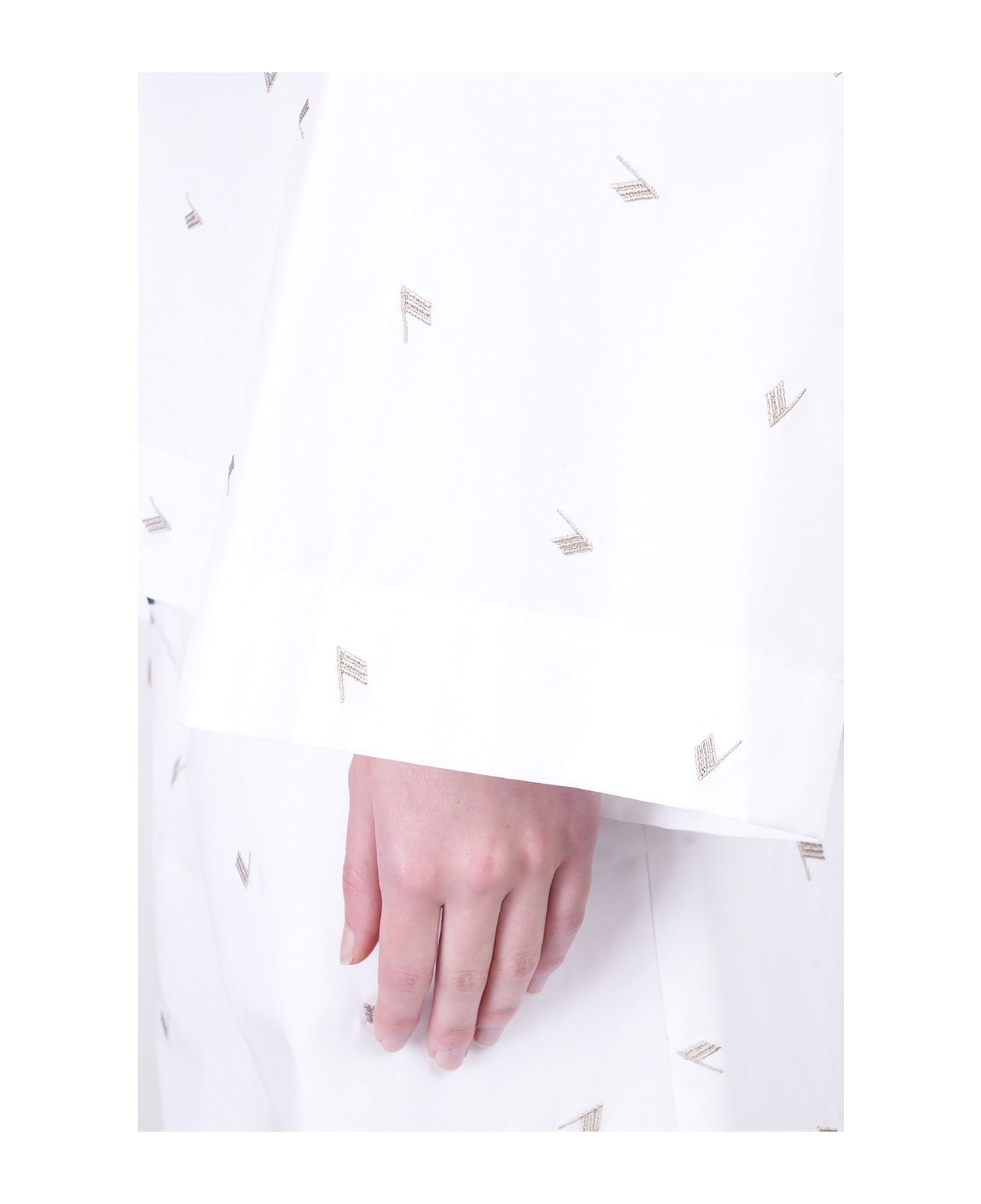 The Attico Blouse In White Cotton - white