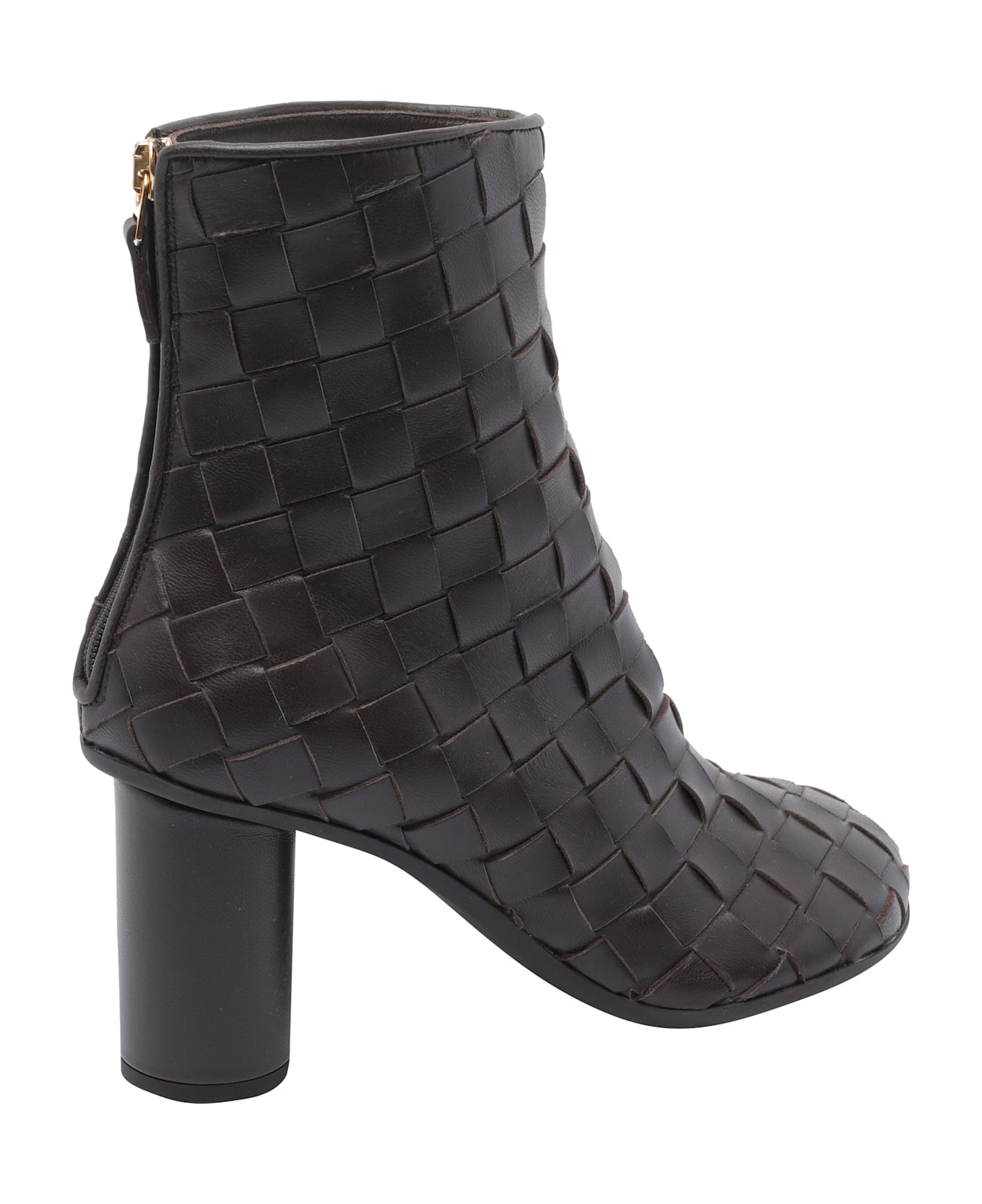 Bottega Veneta Intrecciato Booties - Brown
