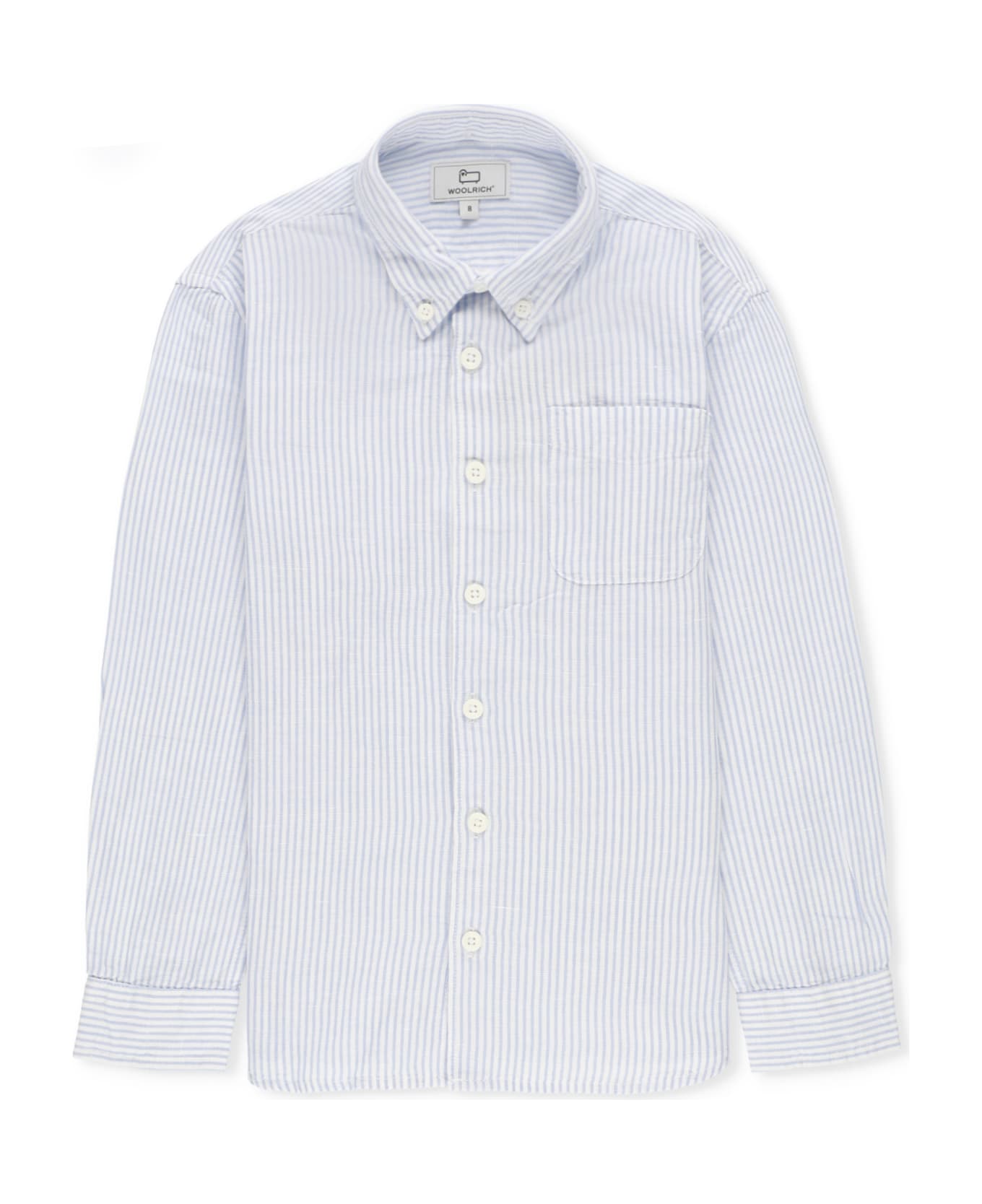 Woolrich Cotton And Linen Shirt - Light Blue