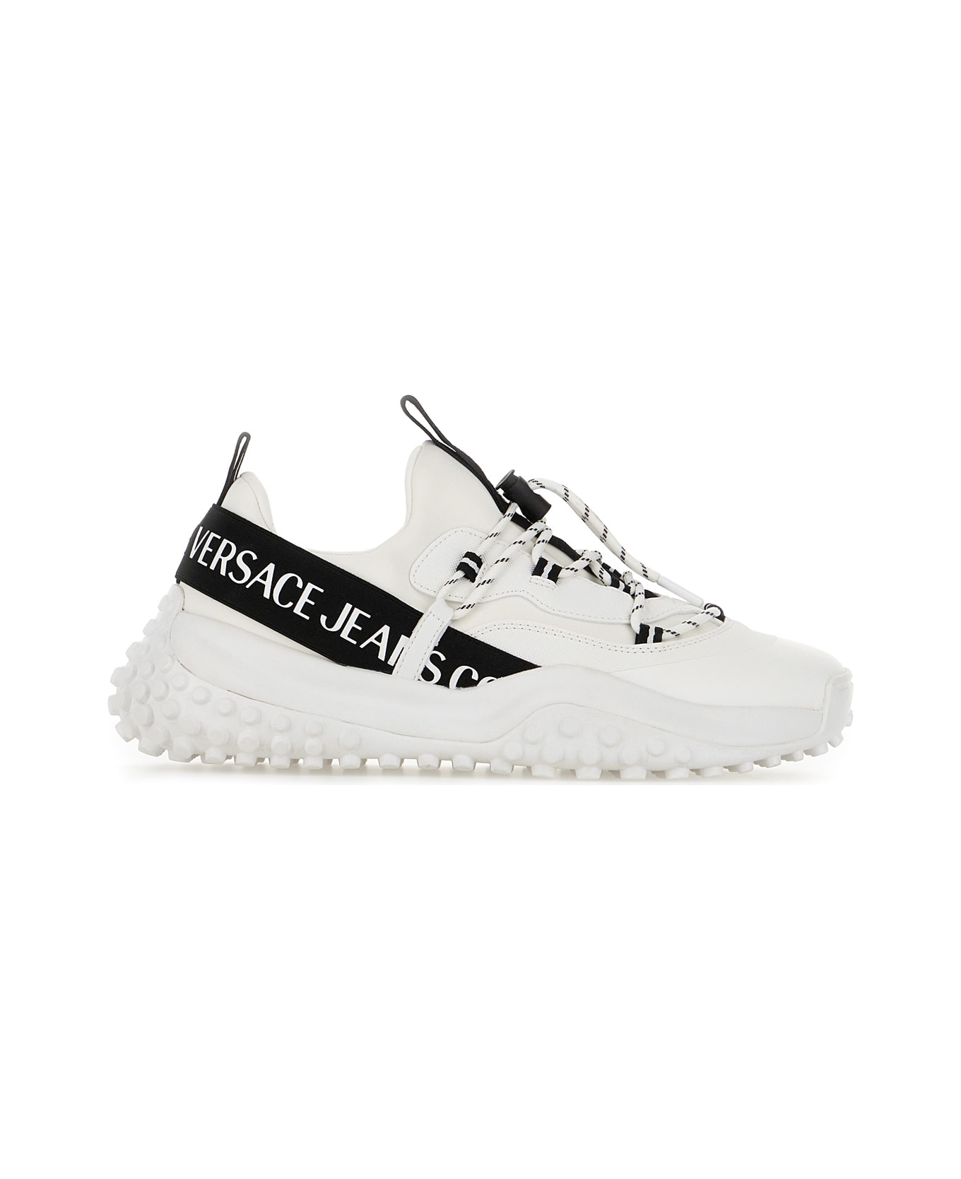 Versace Jeans Couture Two-tone Fabric Sneakers - WHITE