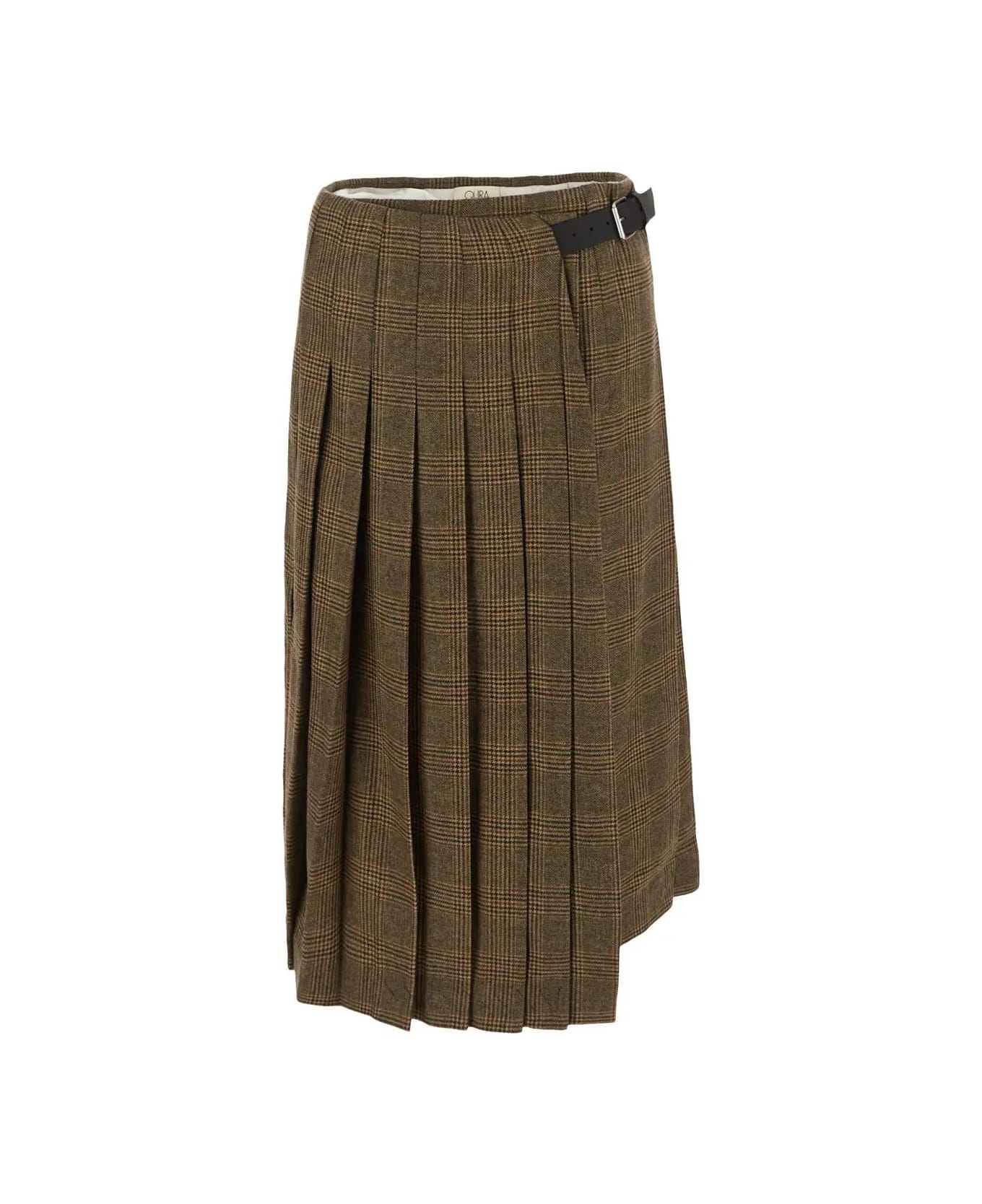 Quira Kilt Skirt - Brown スカート