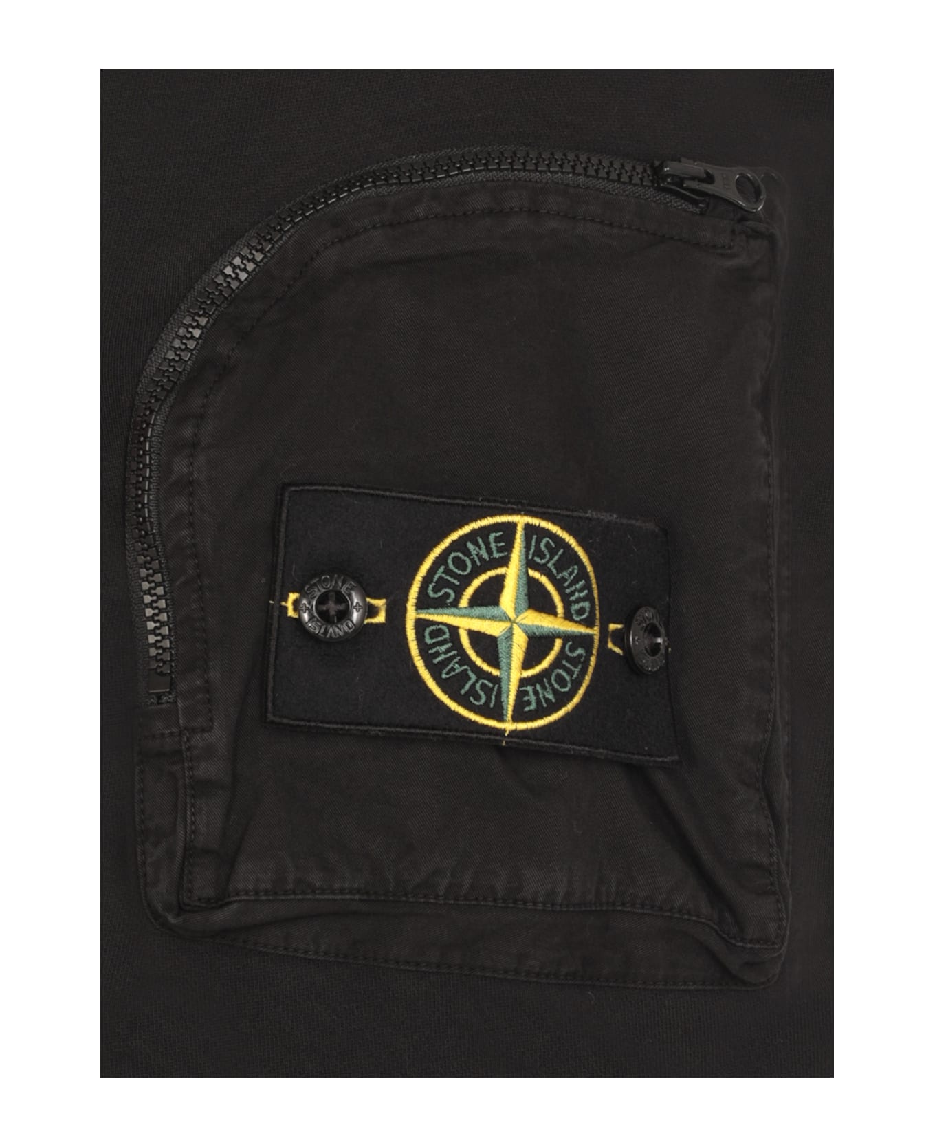 Stone Island Sweatshirt With Logo - Nero