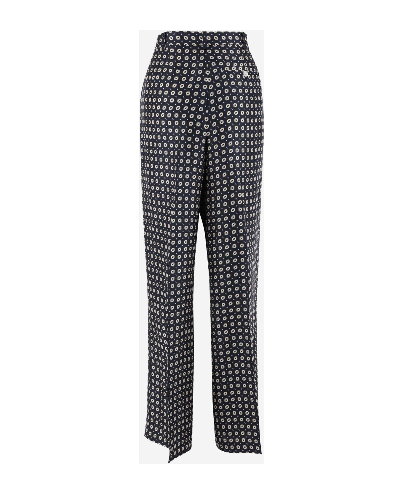 Polo Ralph Lauren Silk Pants With Geometric Pattern - Red