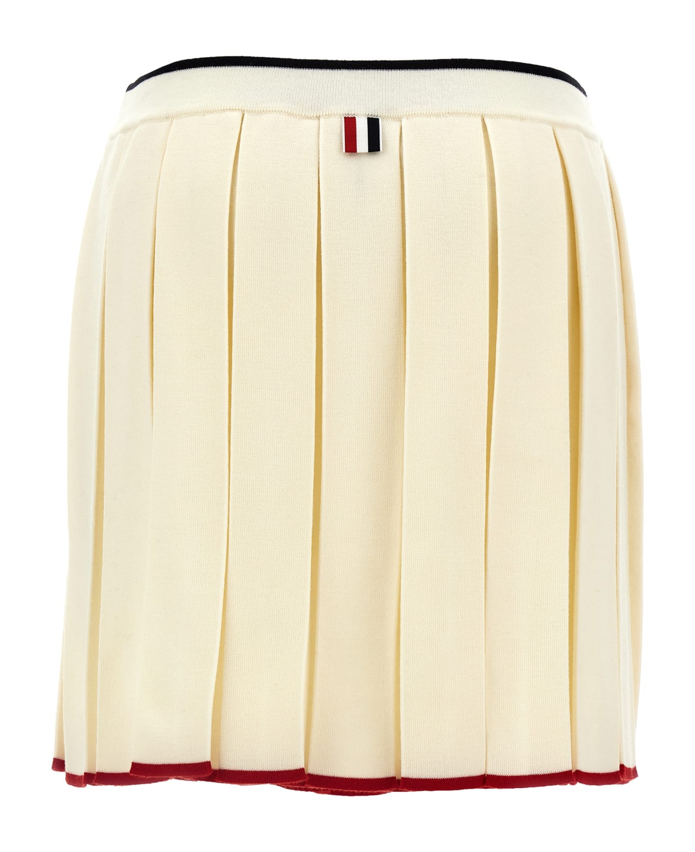 Thom Browne Knitted Pleated Skirt - White