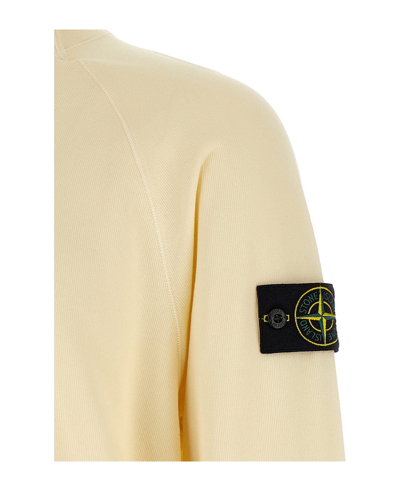 Stone Island Logo Badge Sweatshirt - White