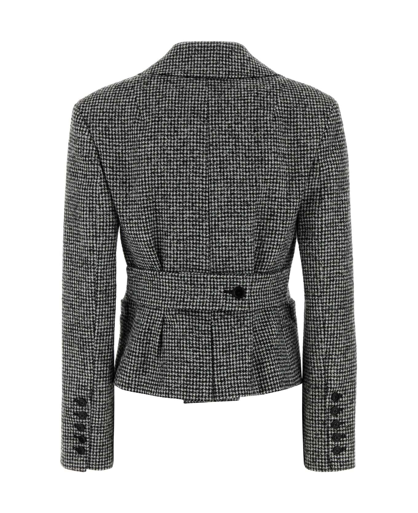 Ermanno Scervino Embroidered Wool Blend Blazer - BIANCONERO