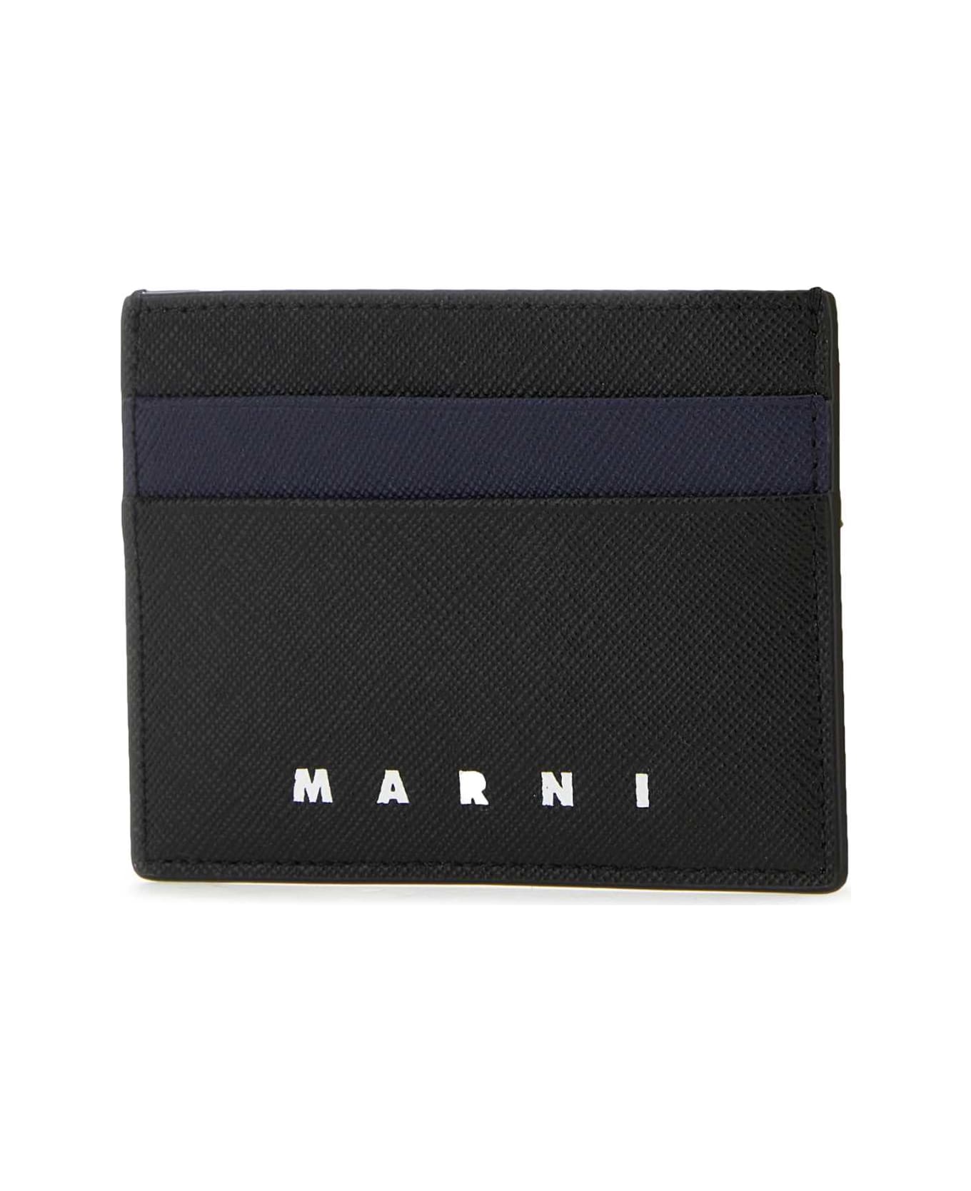 Marni Black Leather Card Holder - Z576N 財布