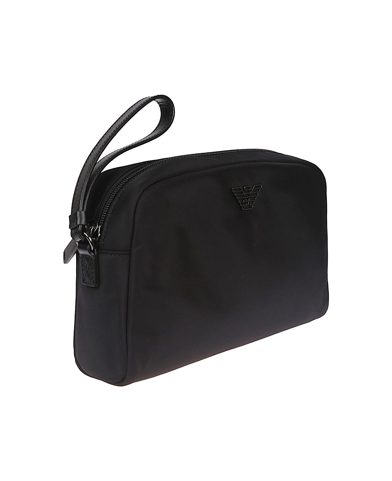 Emporio Armani Logo Nylon Beauty-case - Black