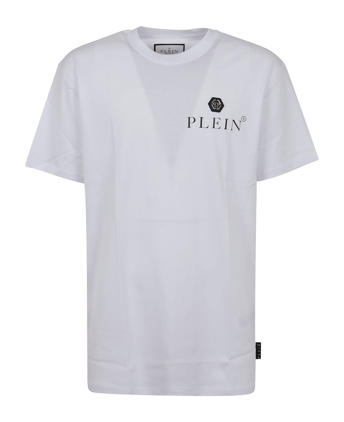Philipp Plein T-shirt Round Neck Ss Hexagon - White