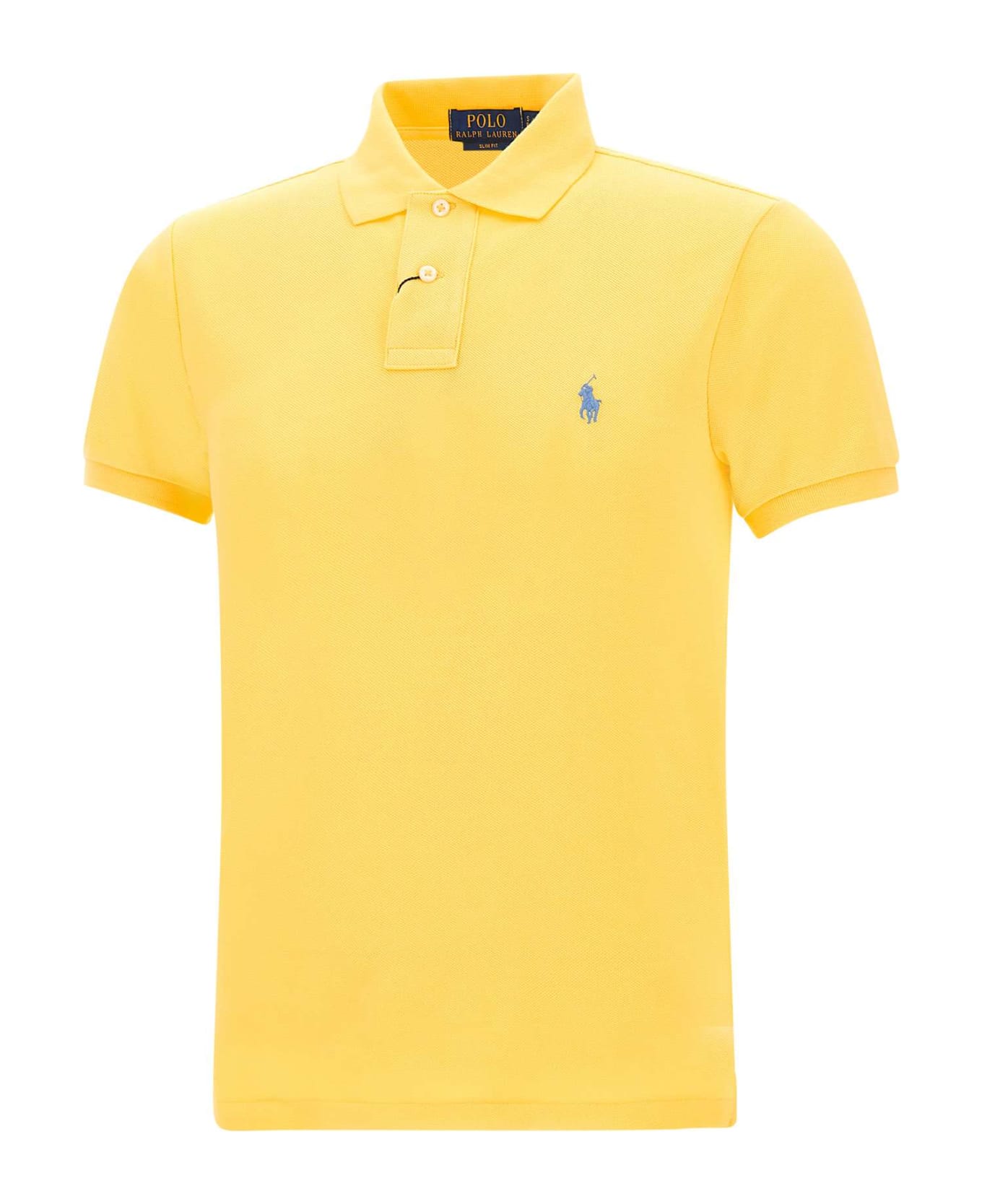 Polo Ralph Lauren "classics" Piquet Cotton Polo Shirt - YELLOW