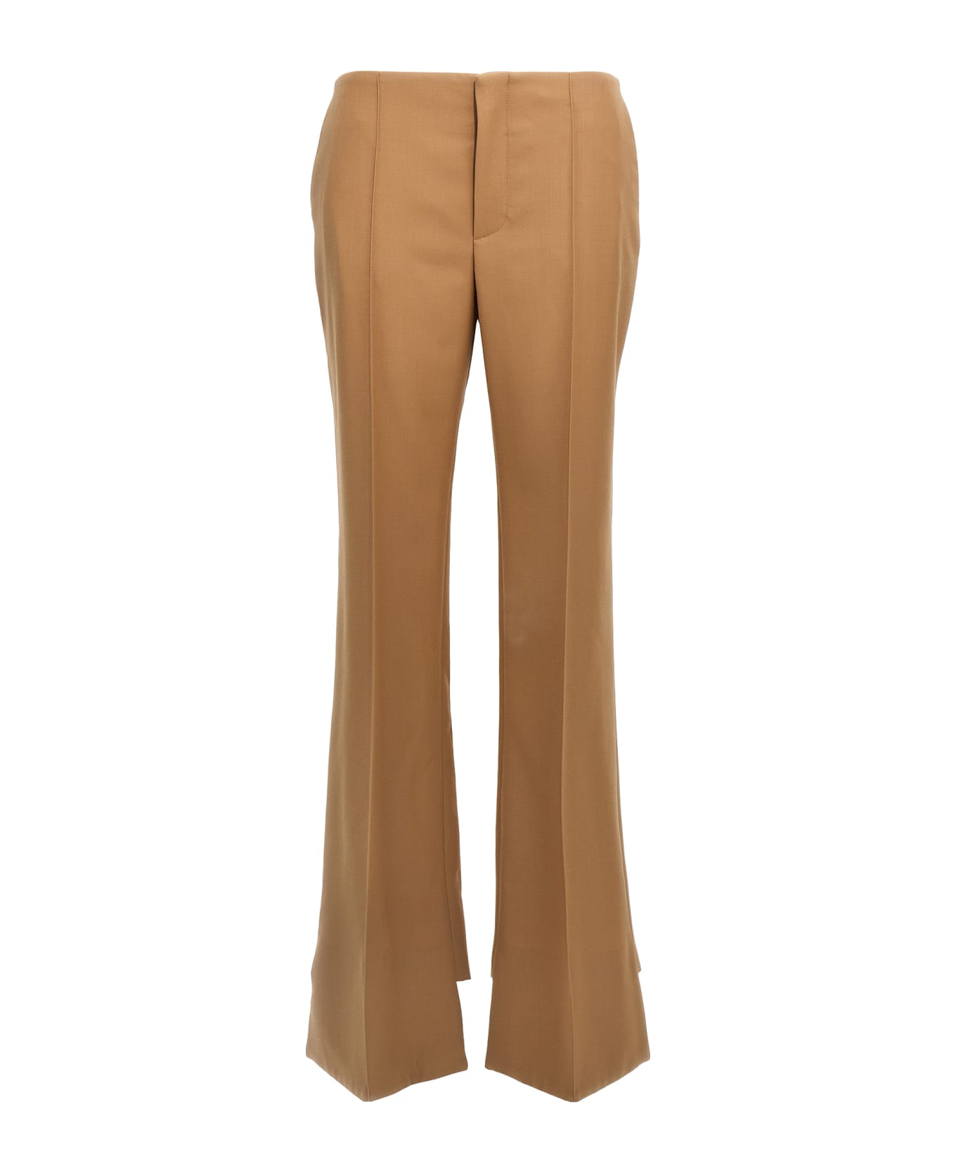 Chloé Asymmetrical Hem Pants - Brown